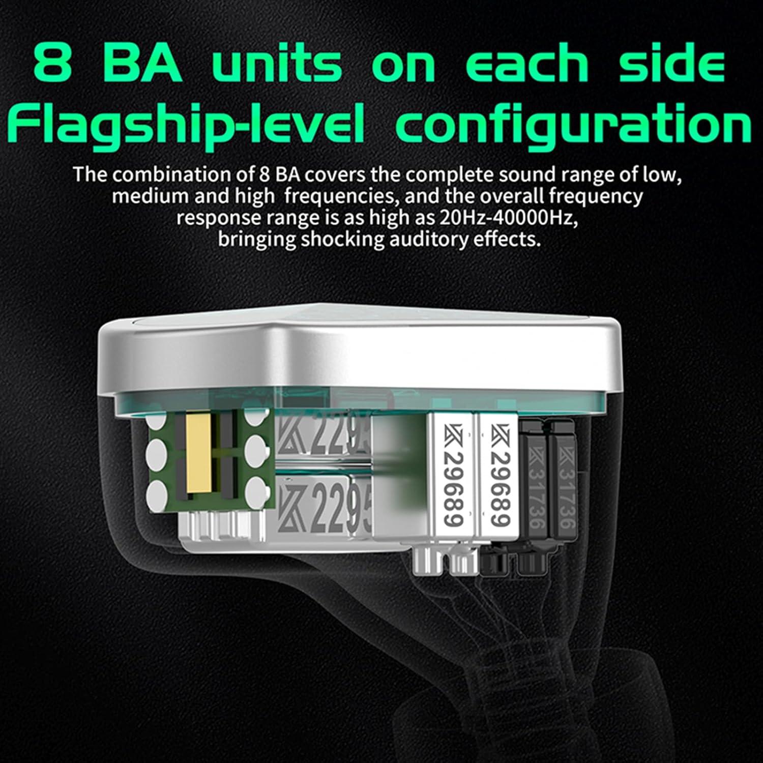 Auriculares in ear CCA KZ AS16 PRO 16BA HiFi 81.9g