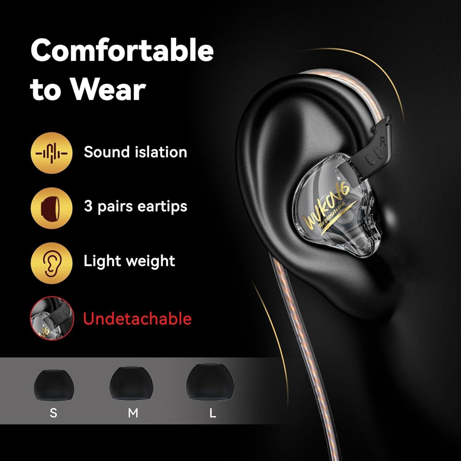 Auriculares KBEAR K01 In Ear HIFI Gaming 3.5mm Azul-Púrpura