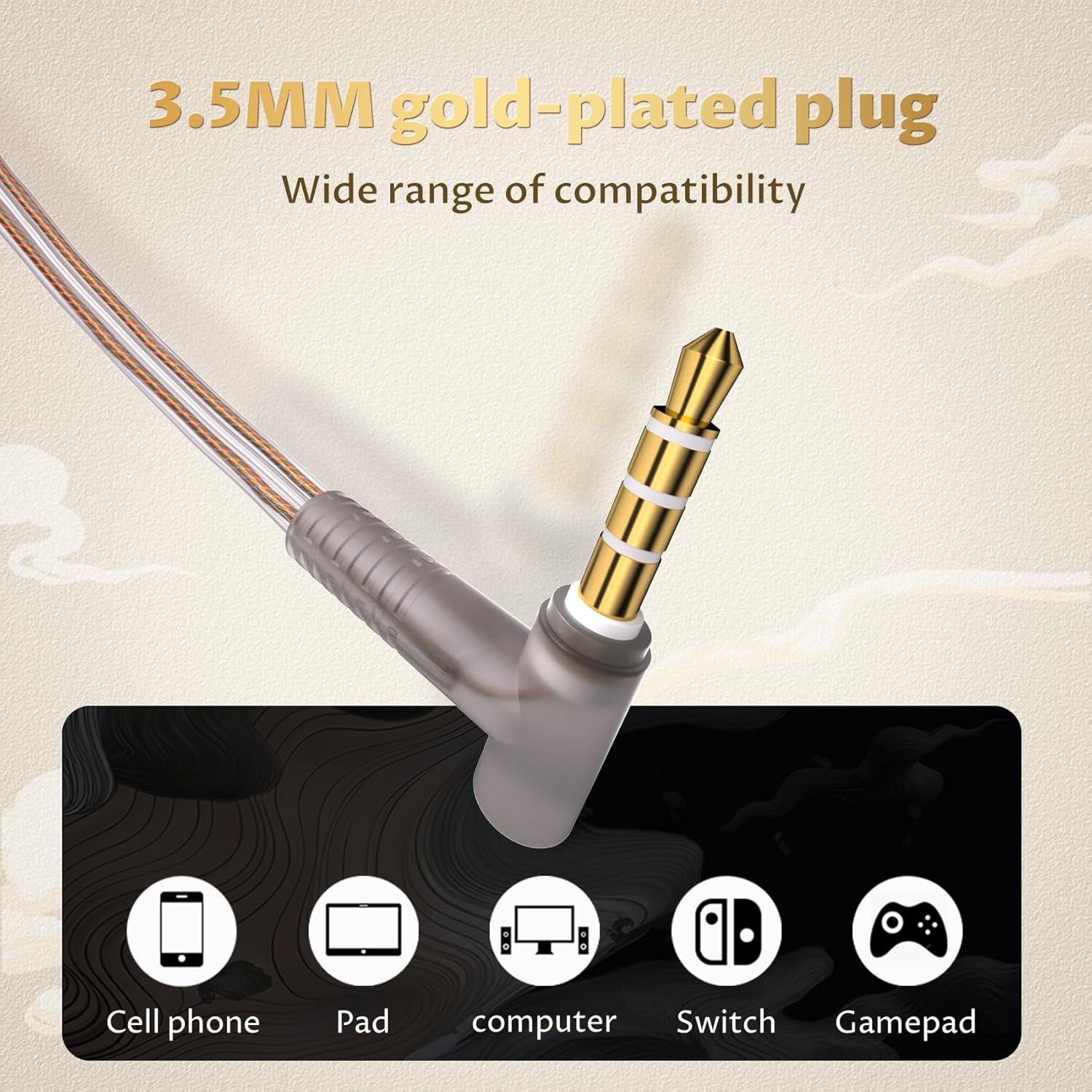 Auriculares KBEAR K01 In Ear HIFI Gaming 3.5mm Azul-Púrpura