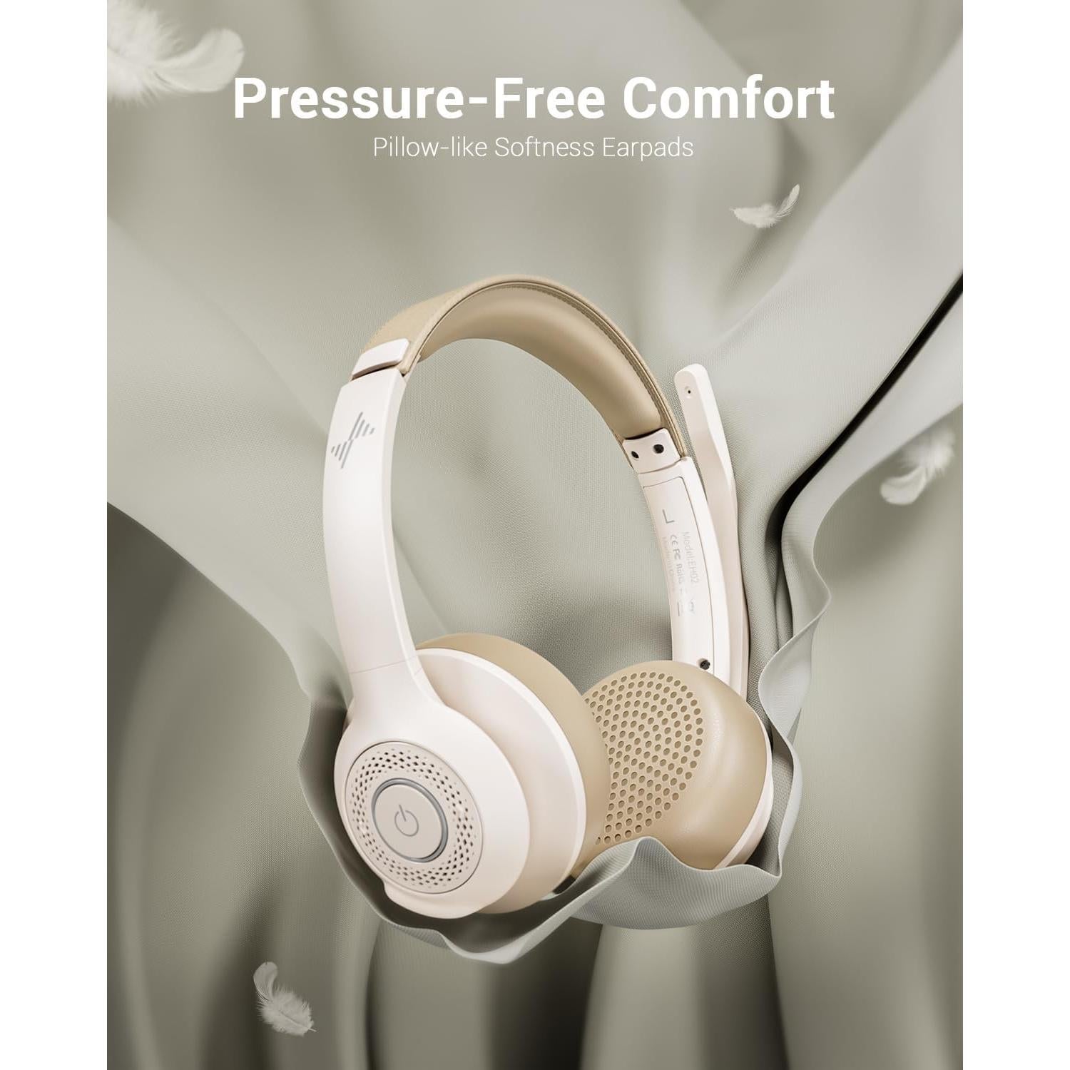 Auriculares Inalámbricos JIAMQISHI EH02 con Micrófono y Cancelación de Ruido