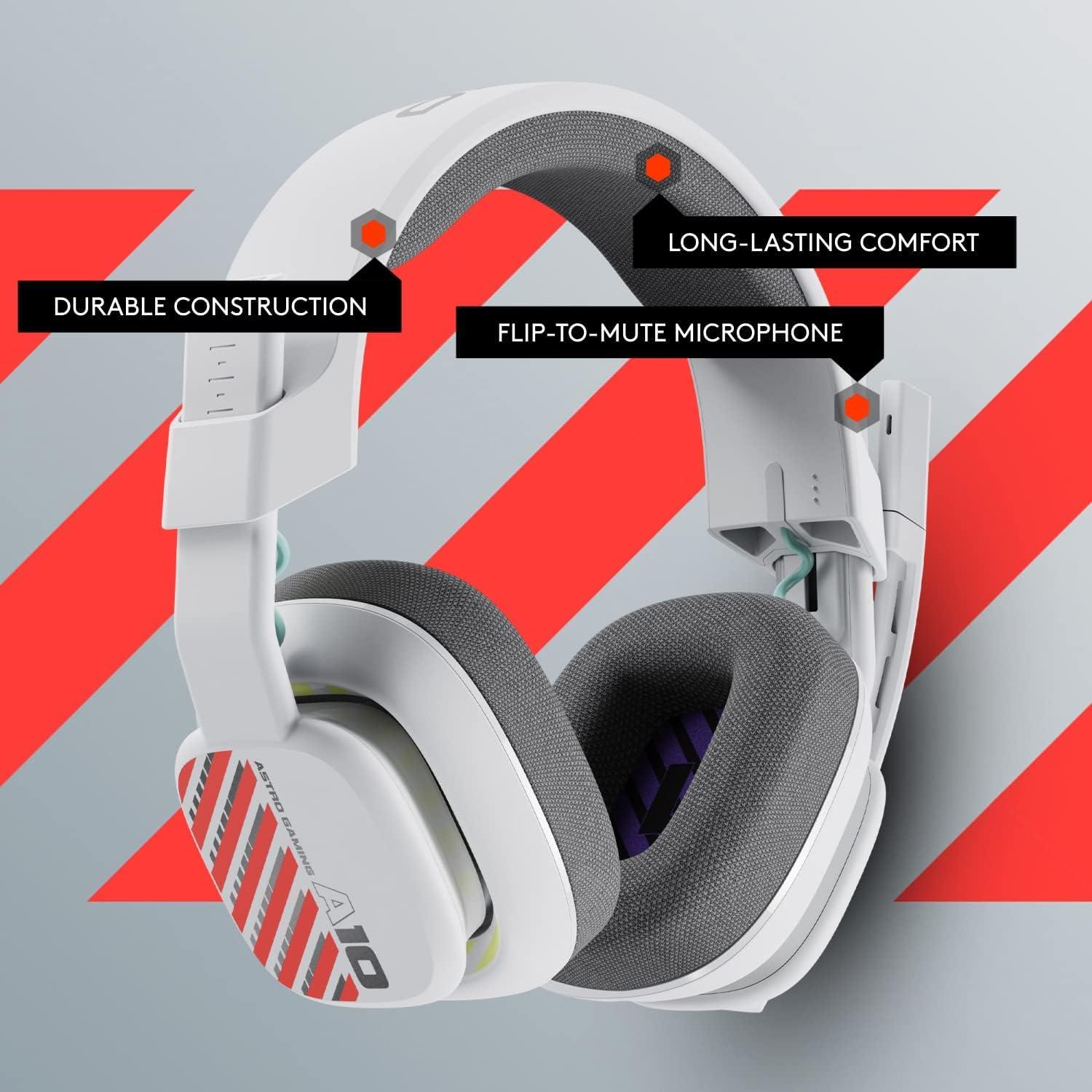 Auriculares Gaming Astro A10 Gen 2 con Micrófono - 32 mm - Blanco