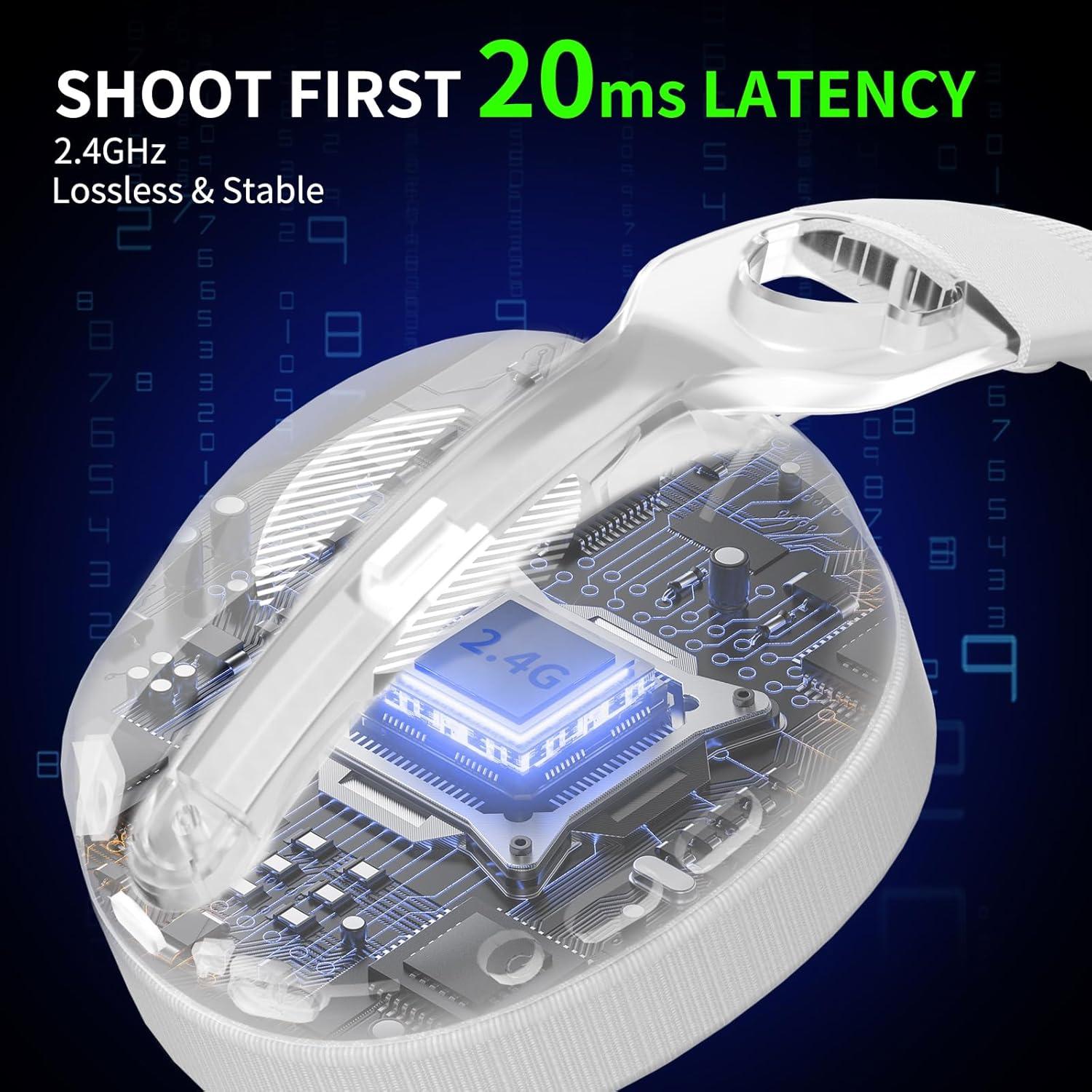 Auriculares Gaming Inalámbricos Black Emblem X2, 50H, Bluetooth 5.4