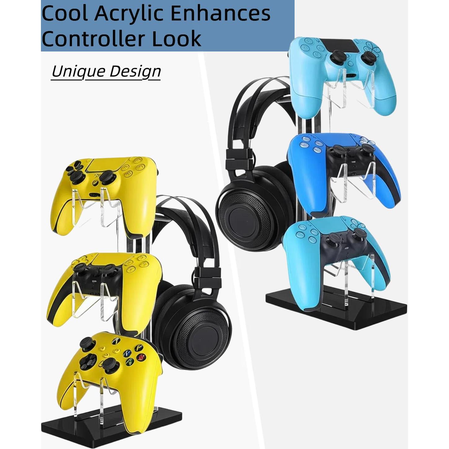 Soporte de Controlador y Auriculares MOKUYOBY 3 Niveles Acrílico Negro