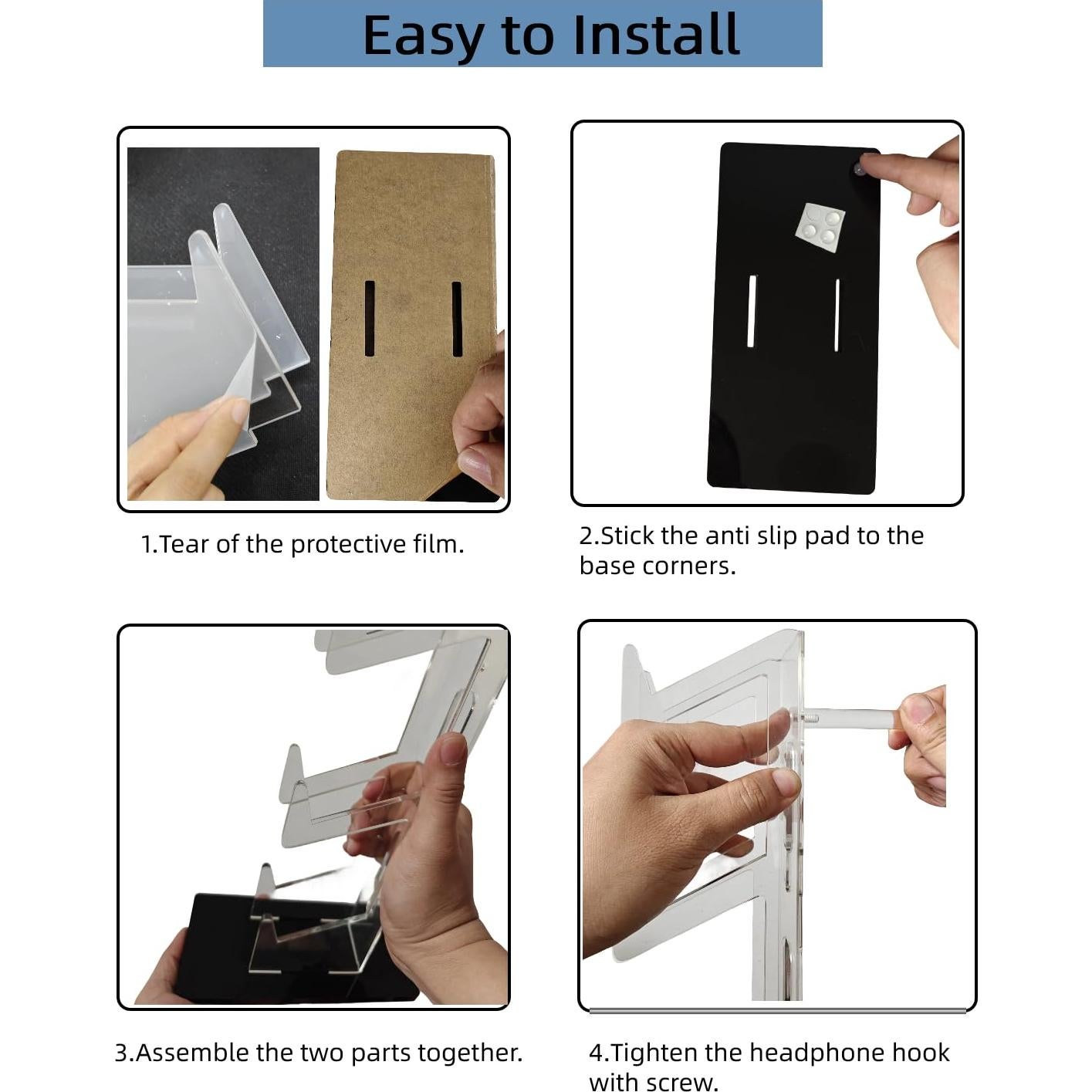 Soporte de Controlador y Auriculares MOKUYOBY 3 Niveles Acrílico Negro