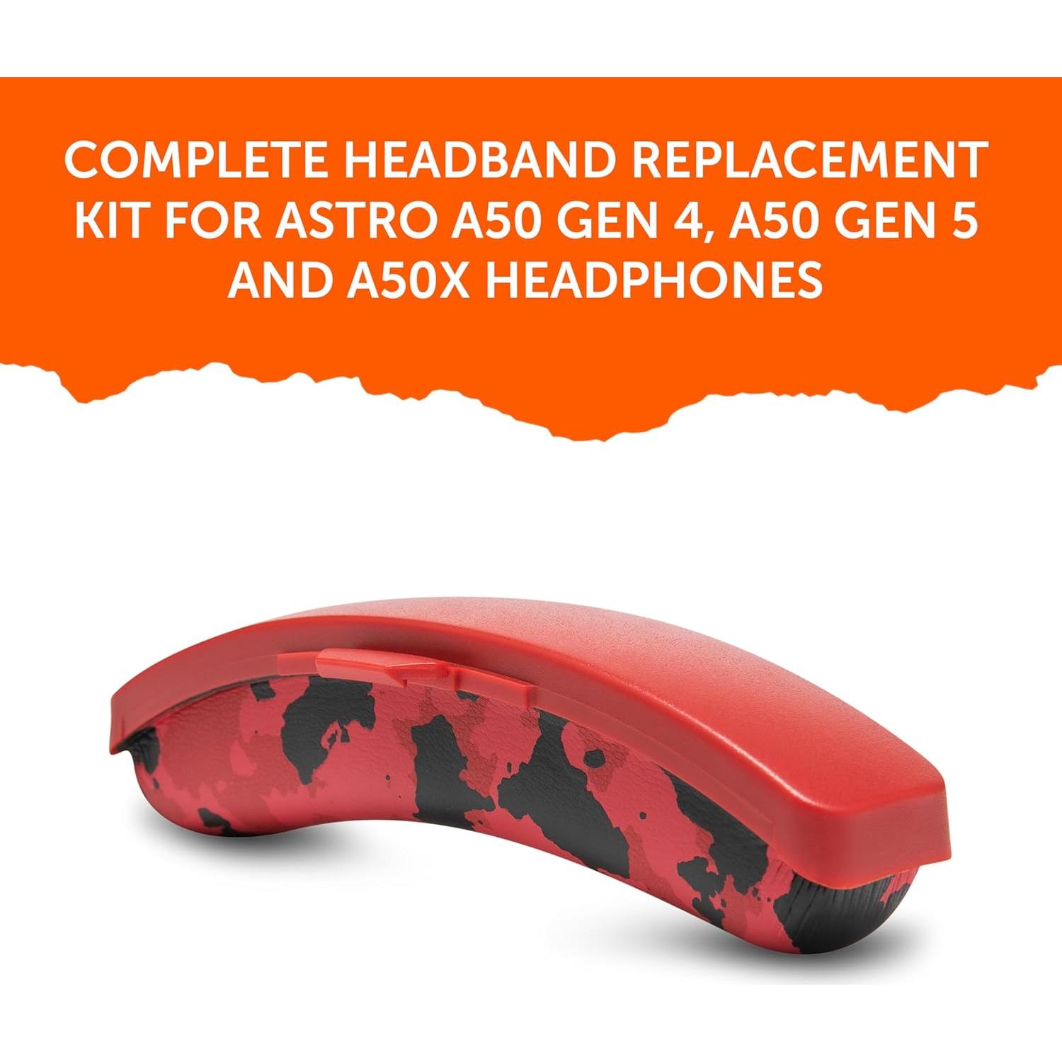 Reemplazo Diadema WC BandZ A50 para Astro A50 Gen 4/5 y A50X - Camuflaje Rojo