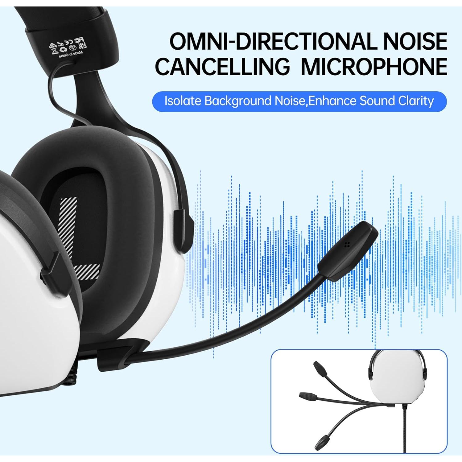 Auriculares para Juegos K80 CASLSI 7.1 con Micrófono Blanco