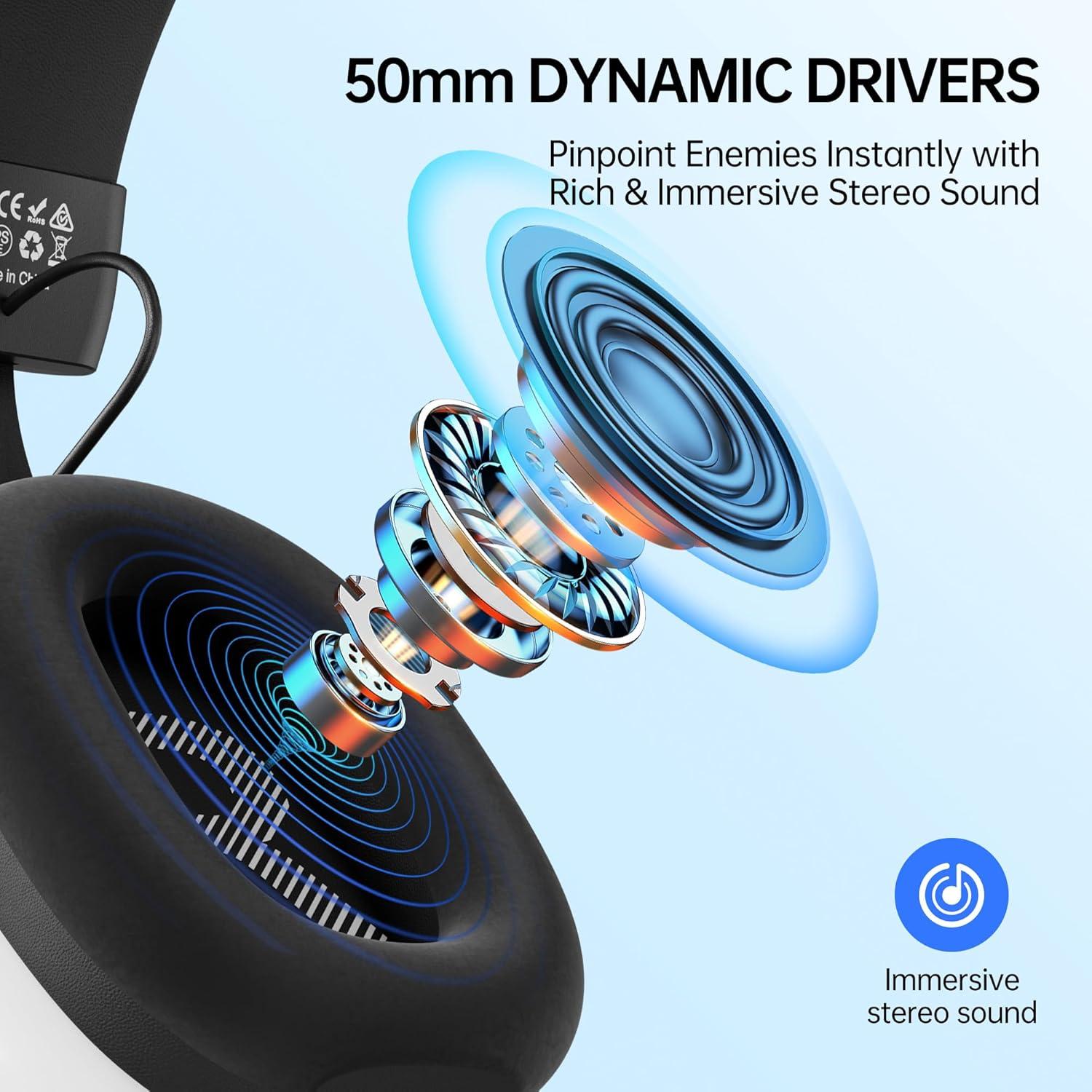 Auriculares para Juegos K80 CASLSI 7.1 con Micrófono Blanco