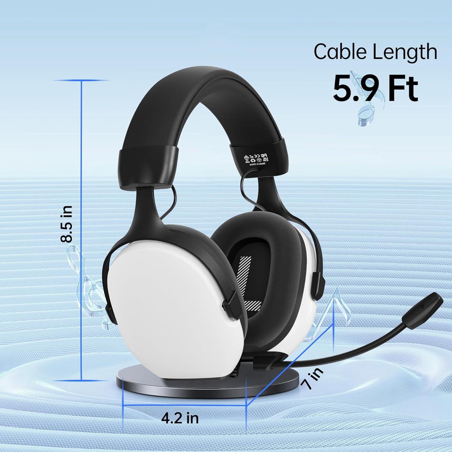 Auriculares para Juegos K80 CASLSI 7.1 con Micrófono Blanco