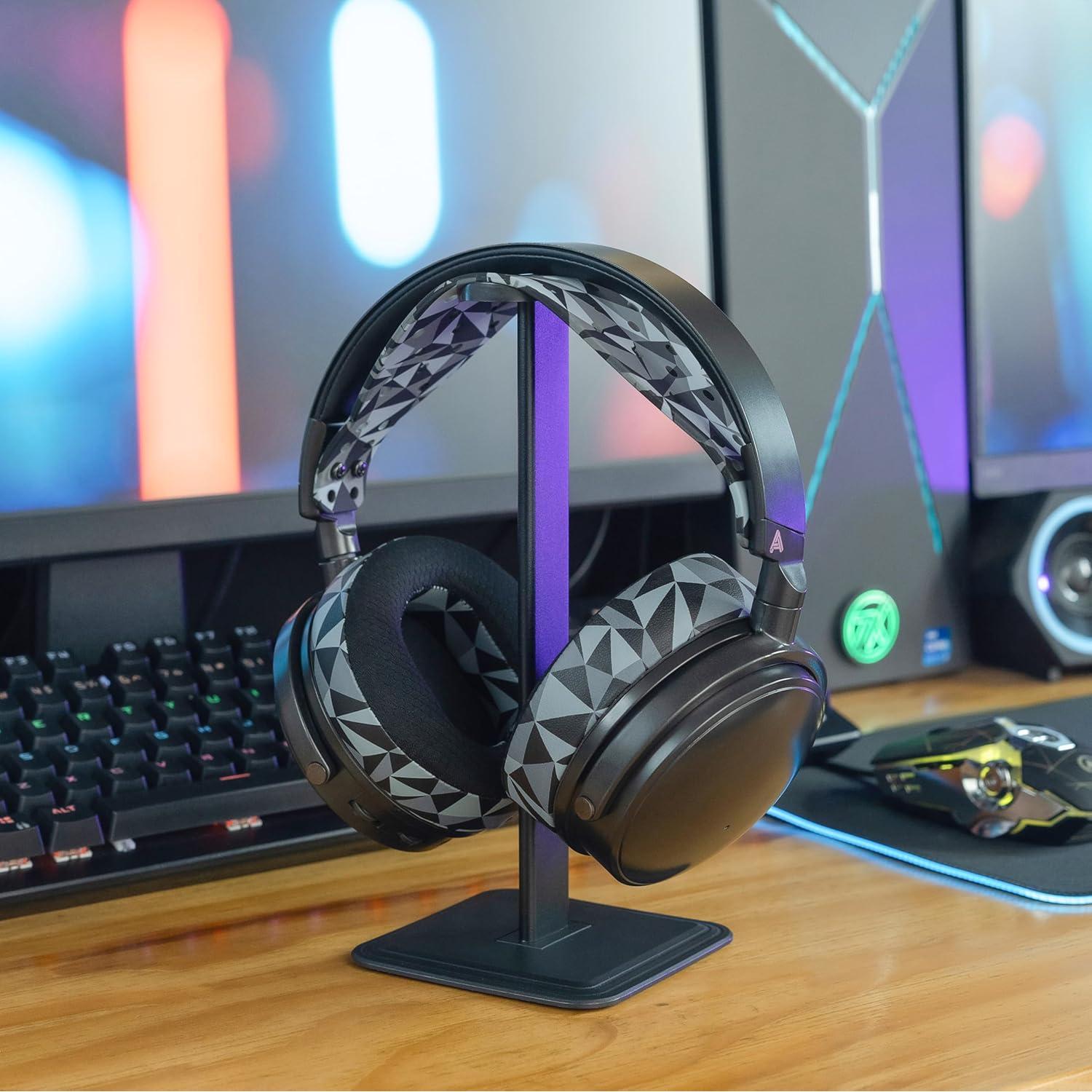 Diadema WC HeadbandZ Maxwell V2 - Silicona Ancha Gris Geo