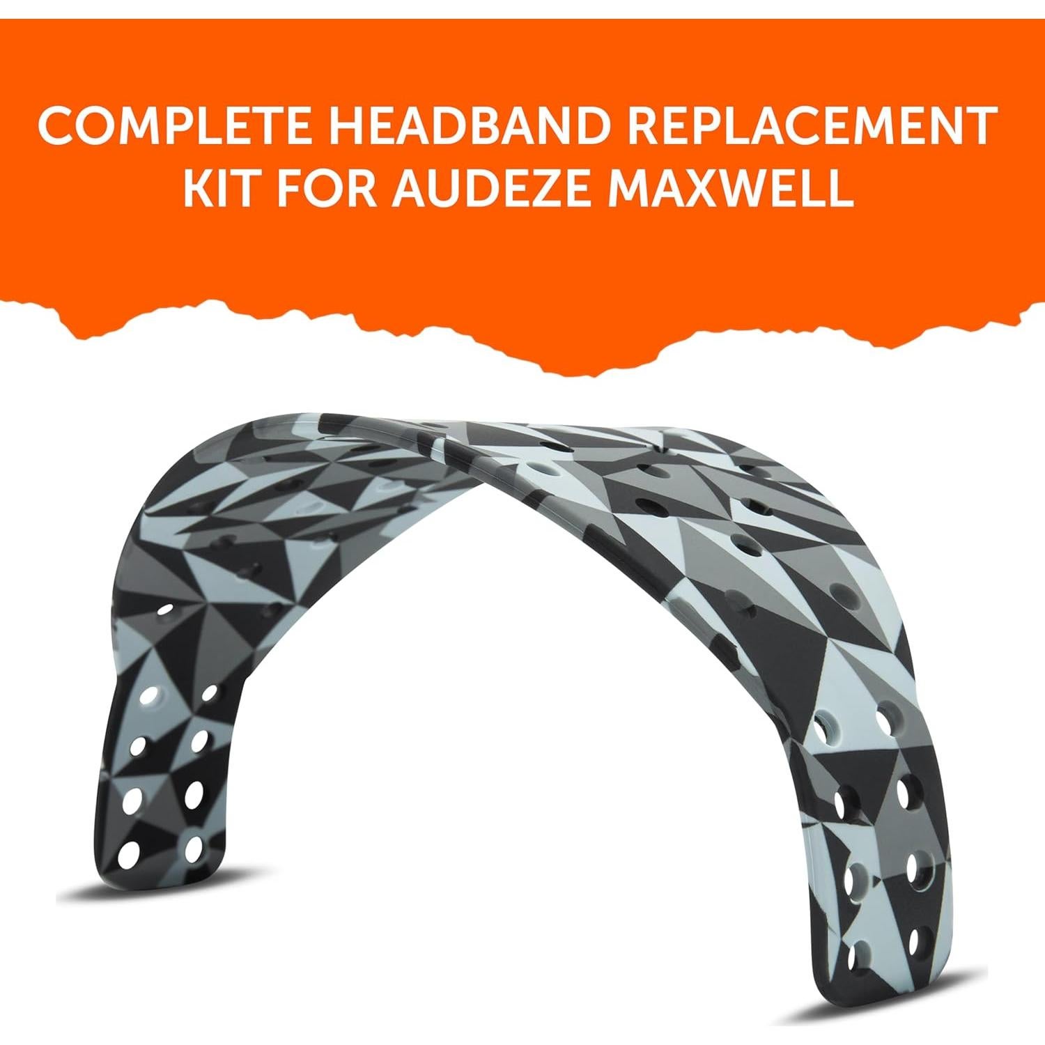 Diadema WC HeadbandZ Maxwell V2 - Silicona Ancha Gris Geo