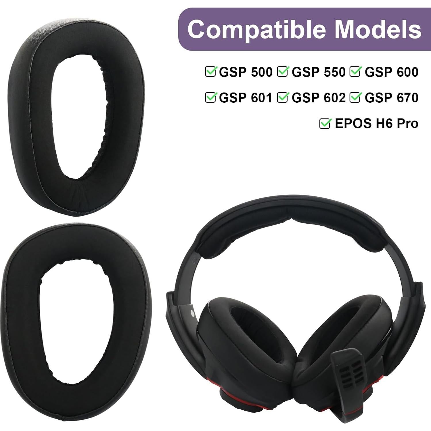 Almohadillas de Reemplazo GSP 600 Sodorous para Auriculares Sennheiser