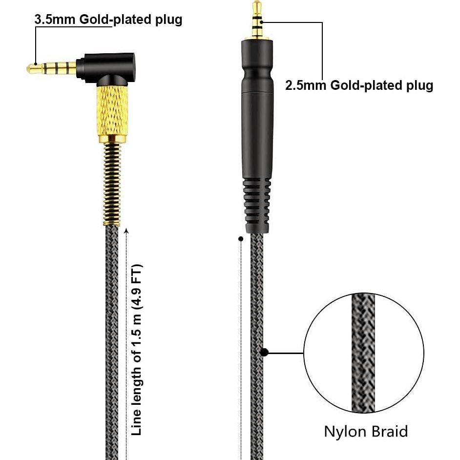 Cable de Reemplazo de Audio Sqrgreat 1.5m para Sennheiser