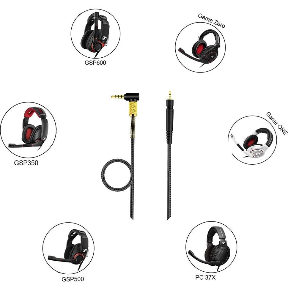 Cable de Reemplazo de Audio Sqrgreat 1.5m para Sennheiser