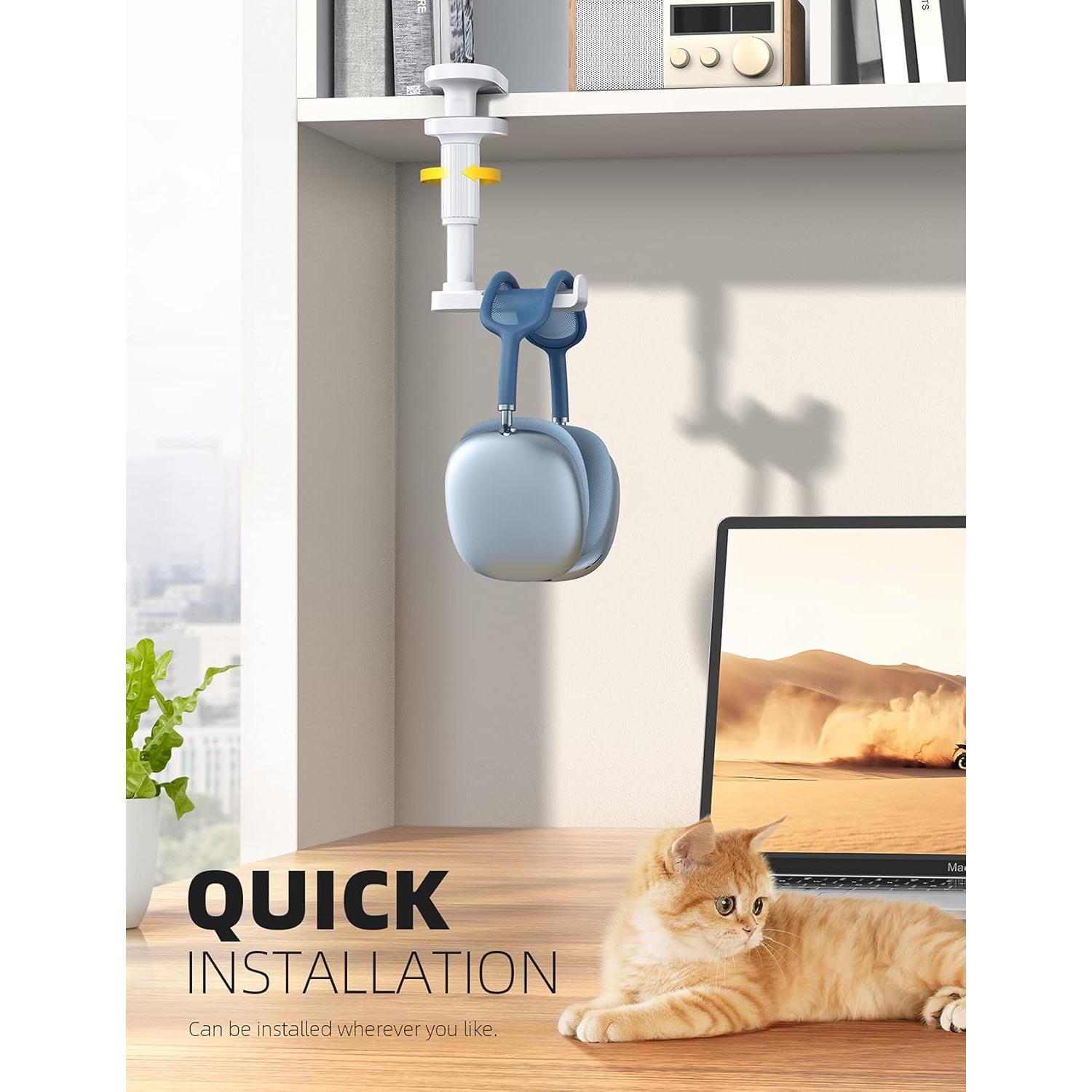 Soporte para Auriculares Lamicall Removible 360° Blanco