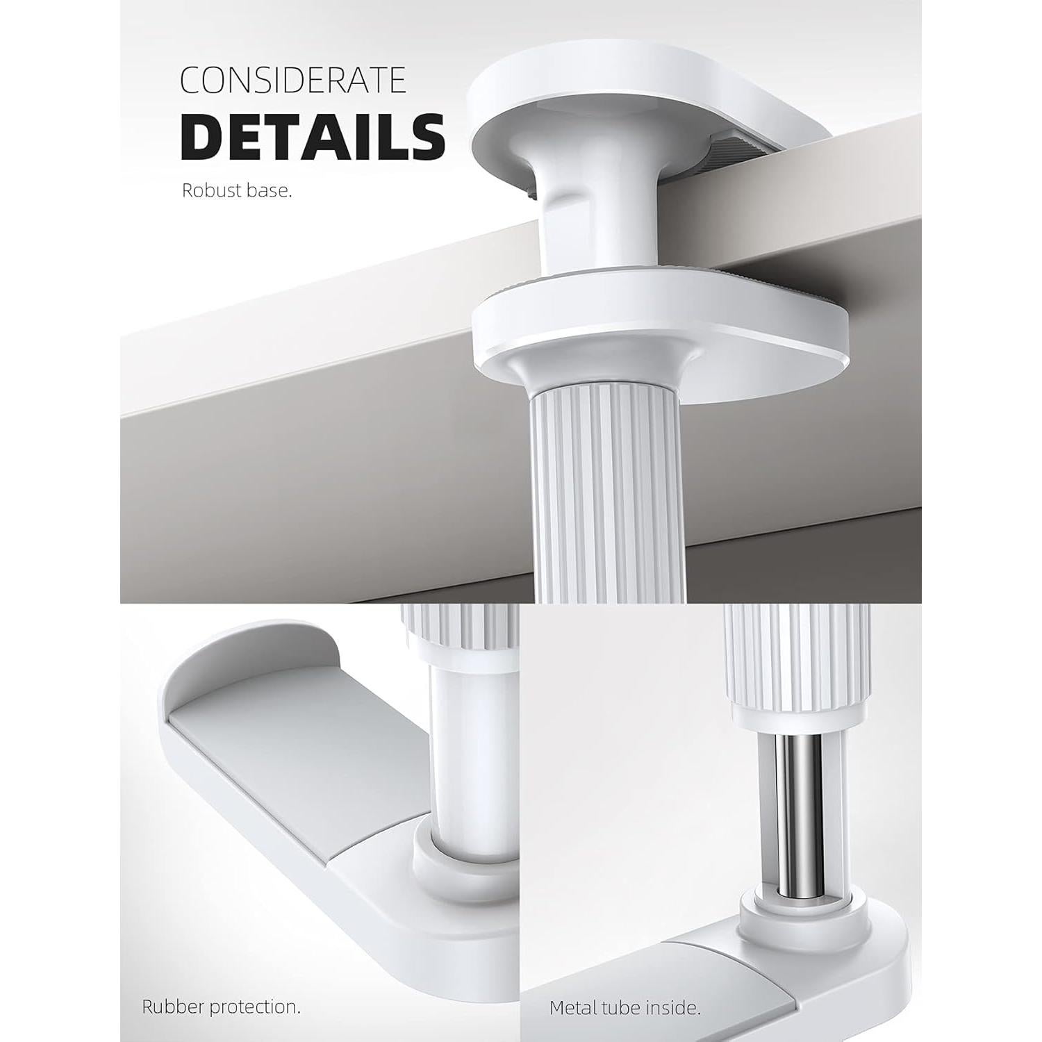 Soporte para Auriculares Lamicall Removible 360° Blanco