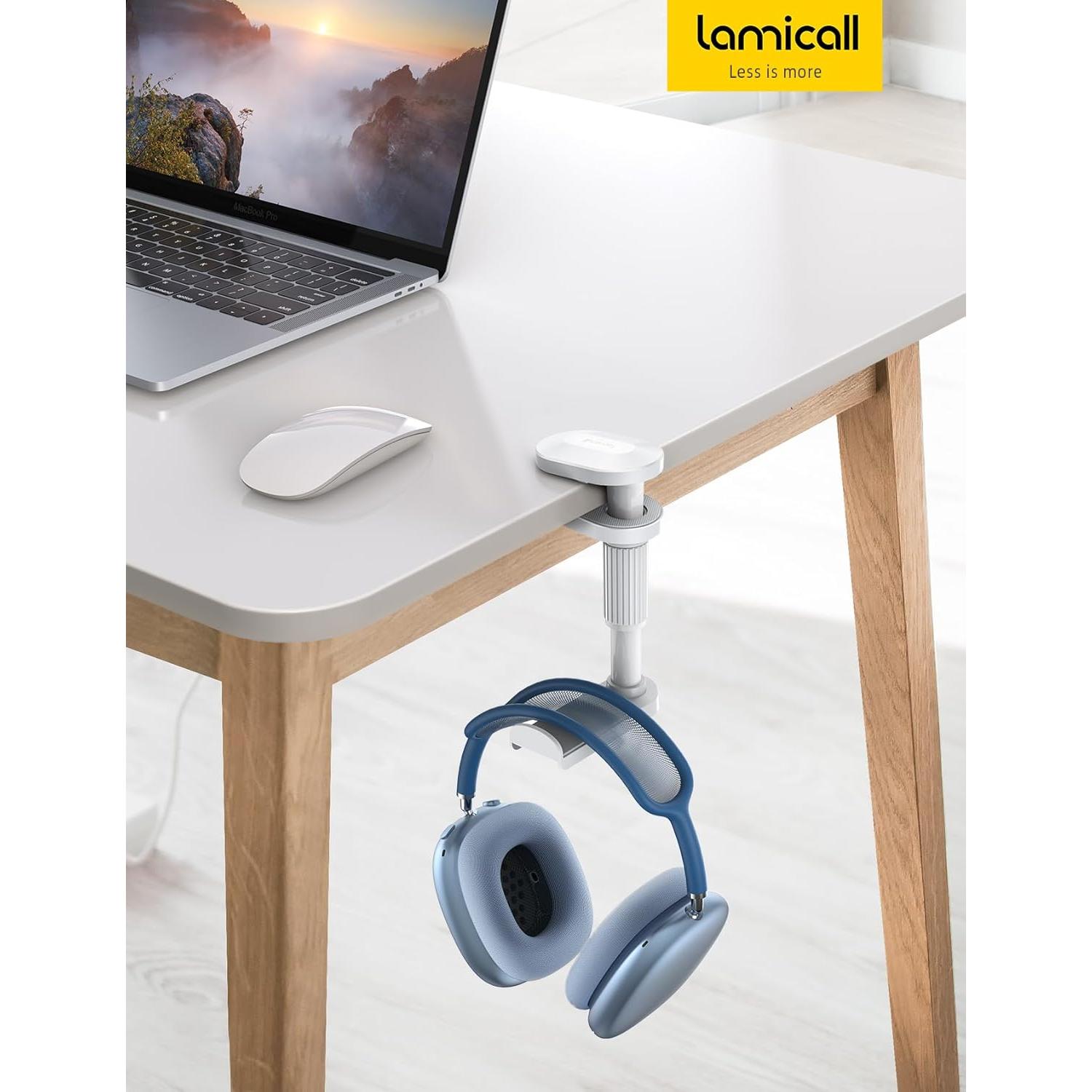 Soporte para Auriculares Lamicall Removible 360° Blanco