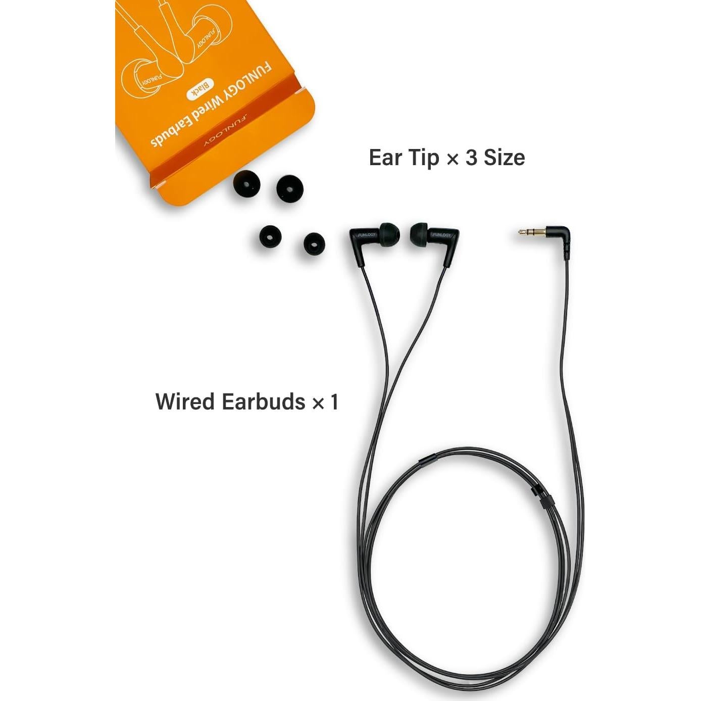 Auriculares Intrauditivos FUNLOGY FL6FW con Conector 3.5mm - Negro