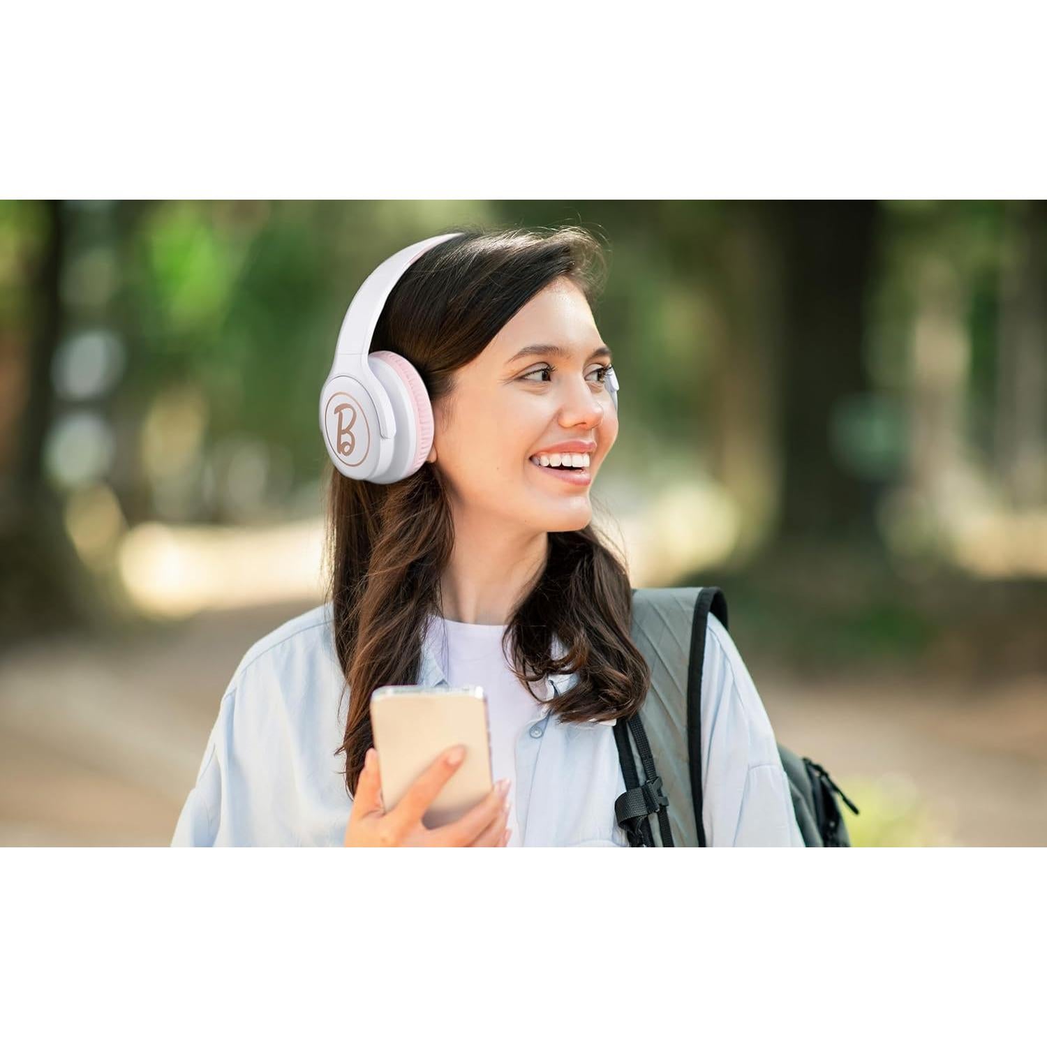 Auriculares Inalámbricos eKids Barbie con Micrófono - Bluetooth y Cable Aux