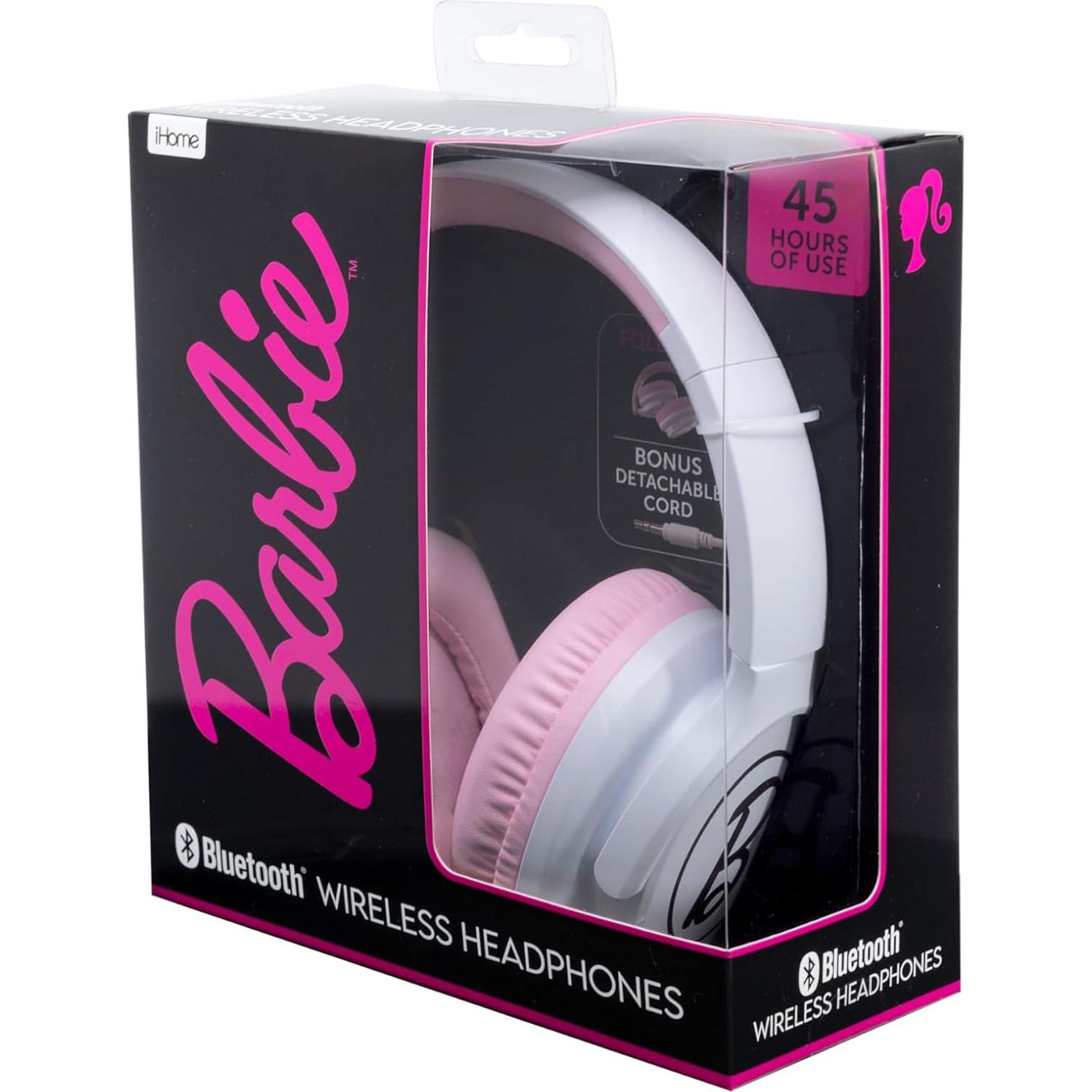 Auriculares Inalámbricos eKids Barbie con Micrófono - Bluetooth y Cable Aux