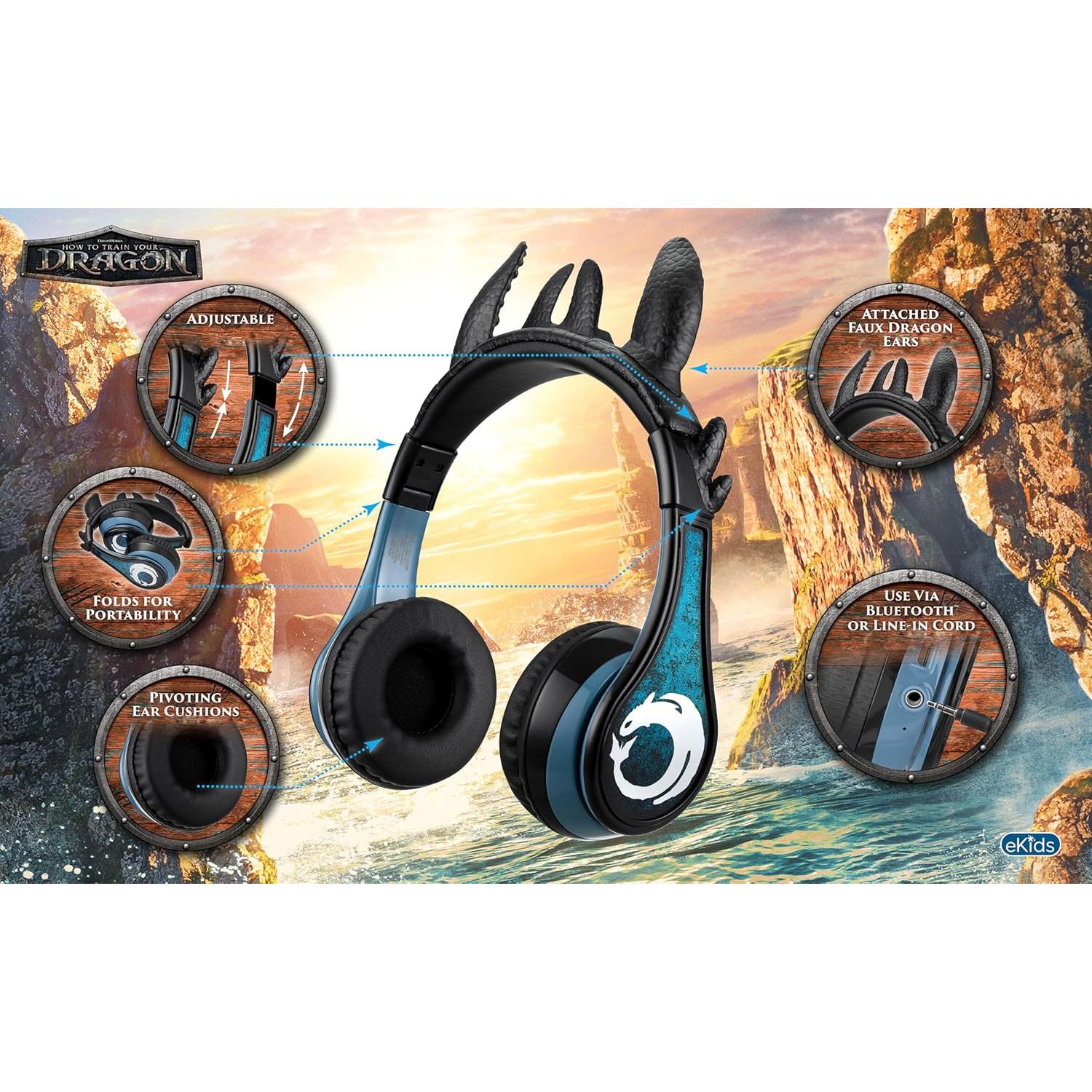 Auriculares Bluetooth eKids Toothless TD-B52 con micrófono