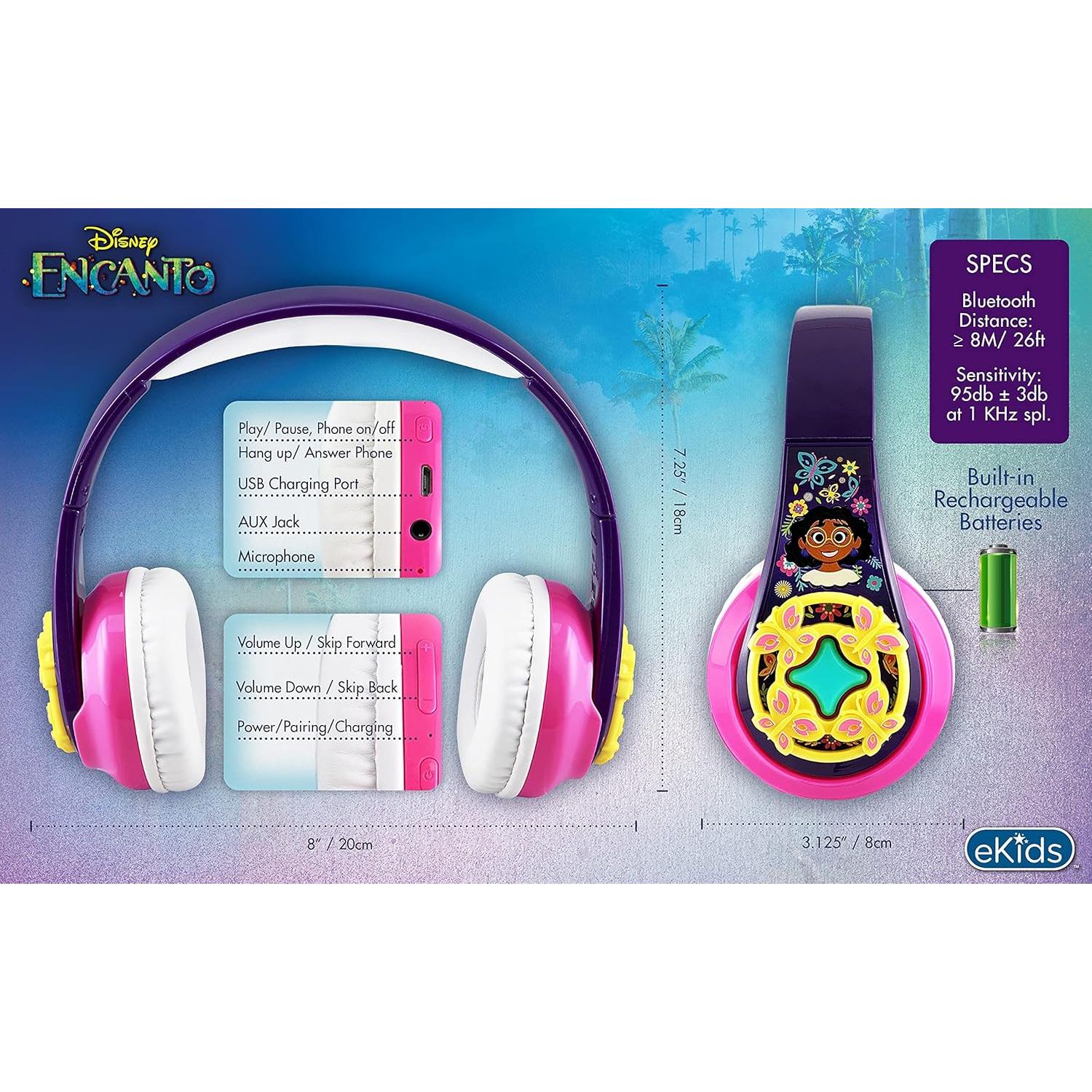 Auriculares Bluetooth eKids Disney Encanto Inalámbricos con Micrófono