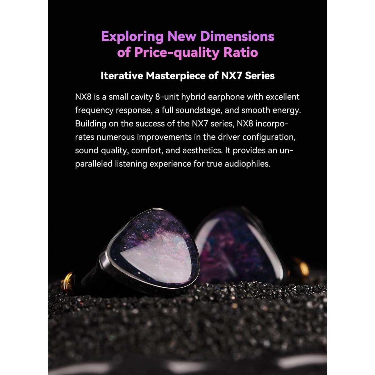 Auriculares In Ear NiceHCK NX8 HiFi 1DD+6BA+1Piezo 3.5mm