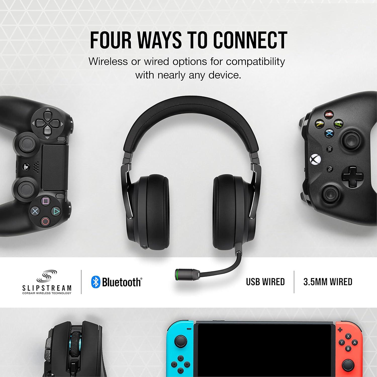 Auriculares Gaming Corsair Virtuoso RGB Wireless XT - Bluetooth 5.0