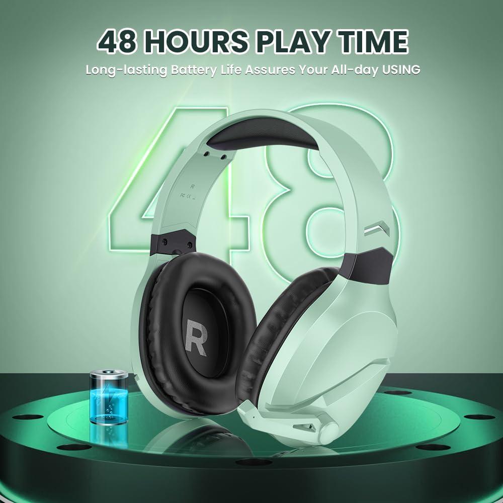 Auriculares Gaming Inalámbricos WolfLawS TA2000 Verde 50mm