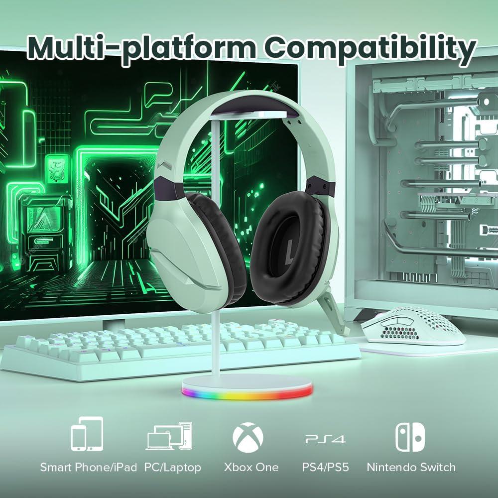 Auriculares Gaming Inalámbricos WolfLawS TA2000 Verde 50mm