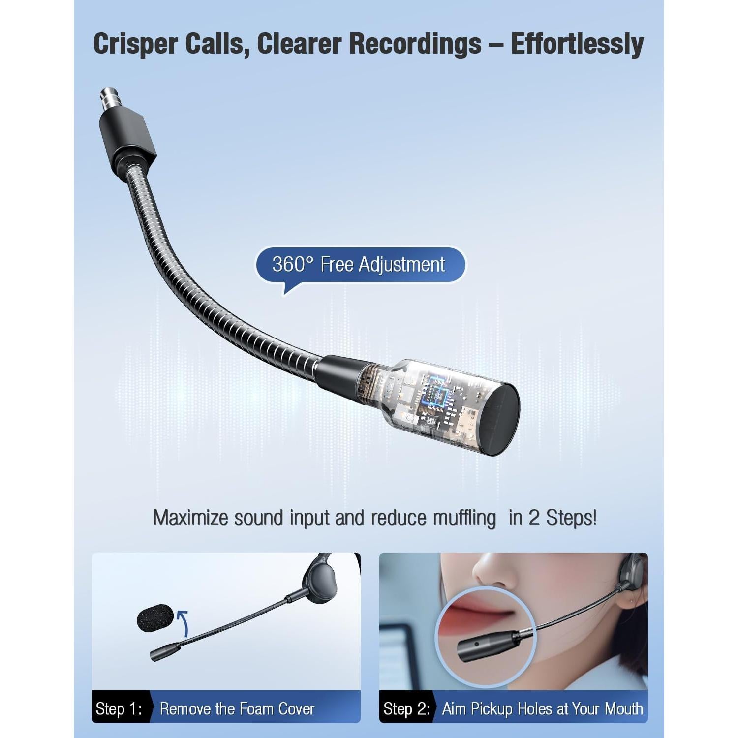 Auriculares USB QOEKUEY 08Pro con micrófono y cancelación de ruido