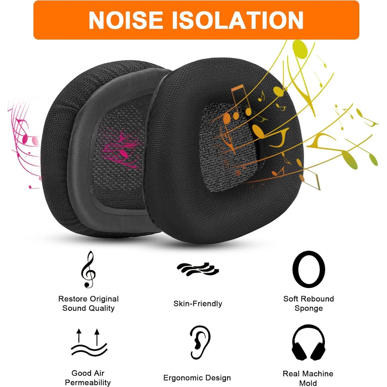 Almohadillas de Repuesto Corsair Void PRO RGB Gevo - Malla Negra