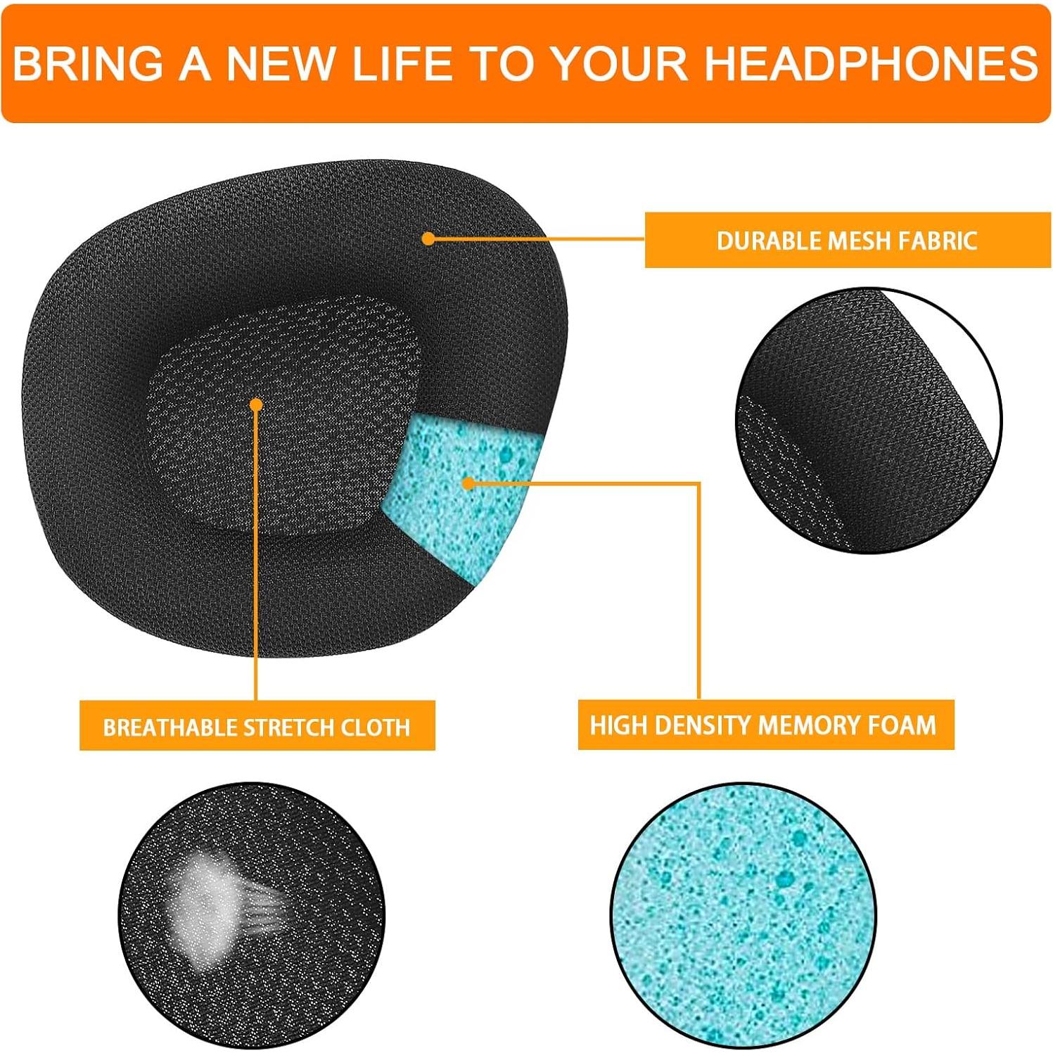 Almohadillas de Repuesto Corsair Void PRO RGB Gevo - Malla Negra