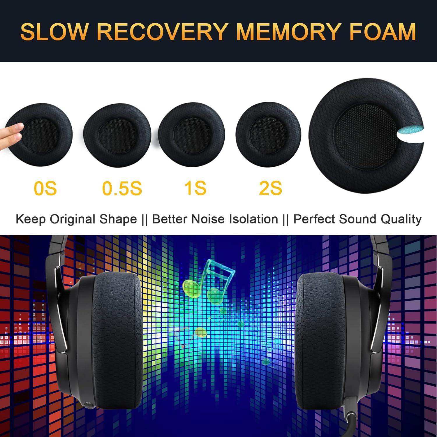 Almohadillas de Repuesto Corsair Virtuoso RGB Wireless SE XT - Tela Premium, Espuma de Memoria 3.3 cm