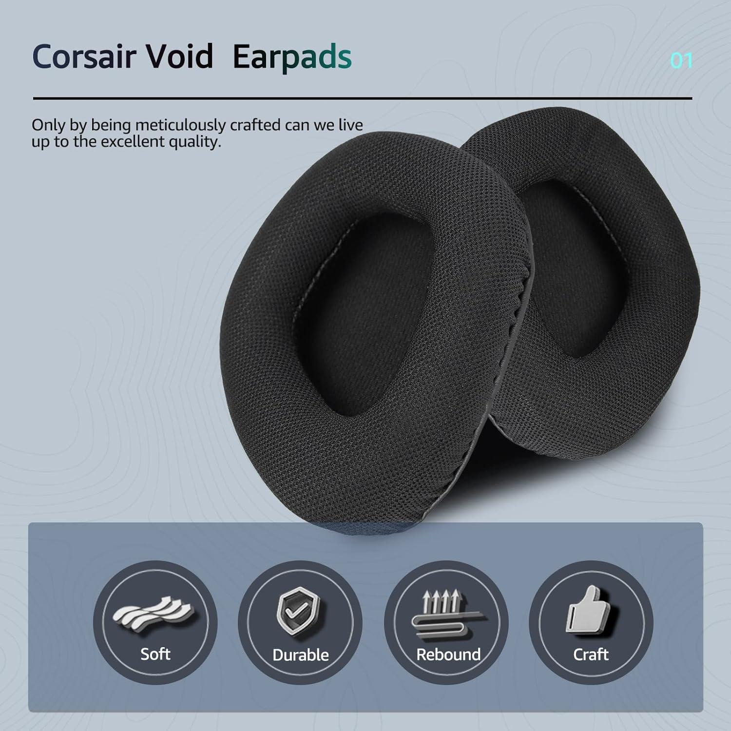 Almohadillas de Repuesto Corsair Void Pro - Tela Suave y Espuma