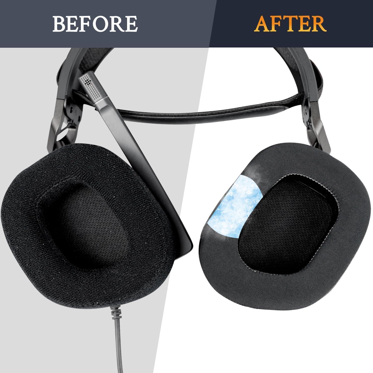 Almohadillas de Enfriamiento de Gel SOULWIT para Corsair HS80 - Negro