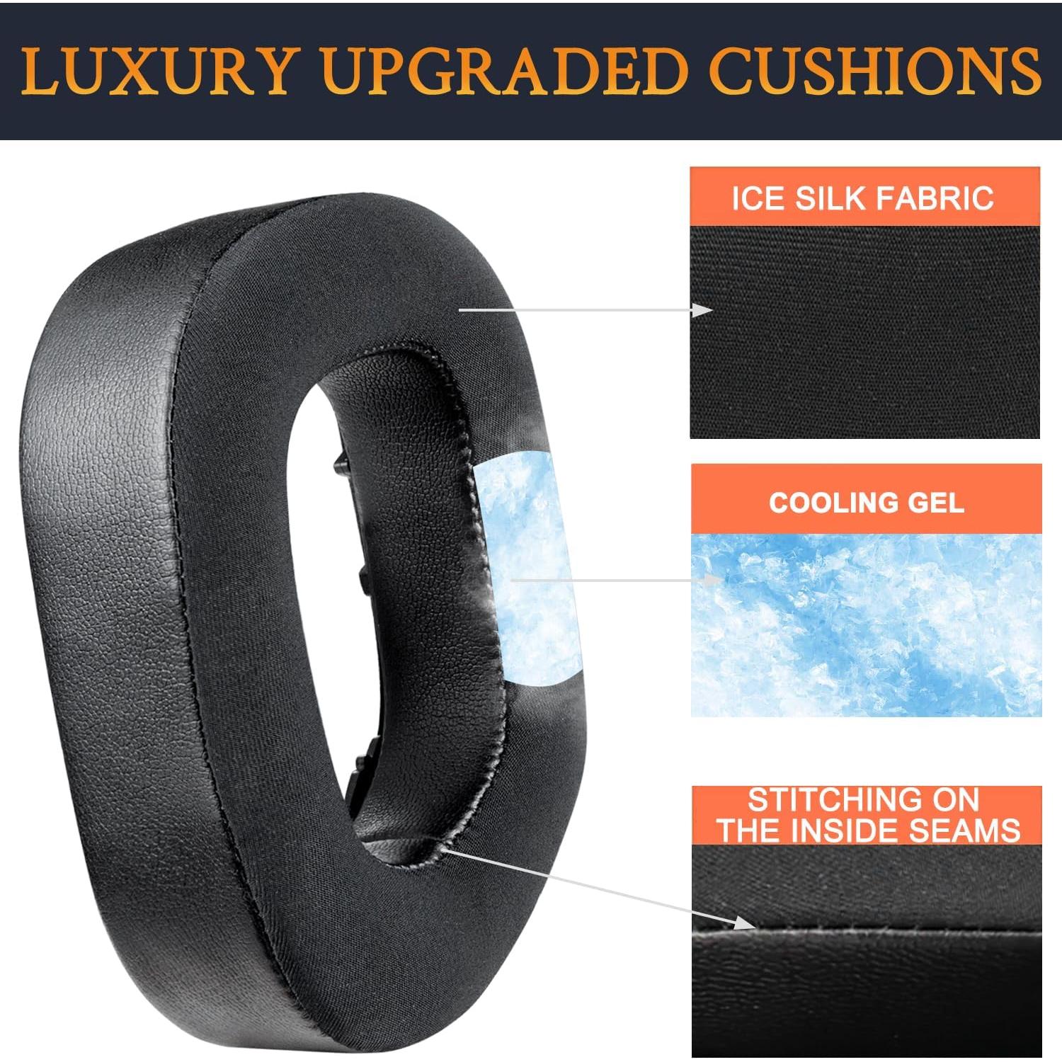 Almohadillas de Enfriamiento de Gel SOULWIT para Corsair HS80 - Negro