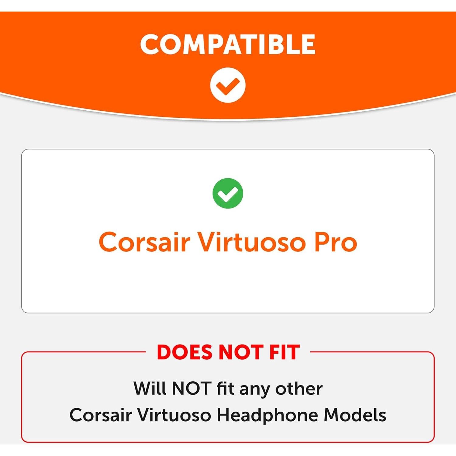 Almohadillas de Gel Refrigerante Wicked Cushions para Corsair Virtuoso Pro - Negro