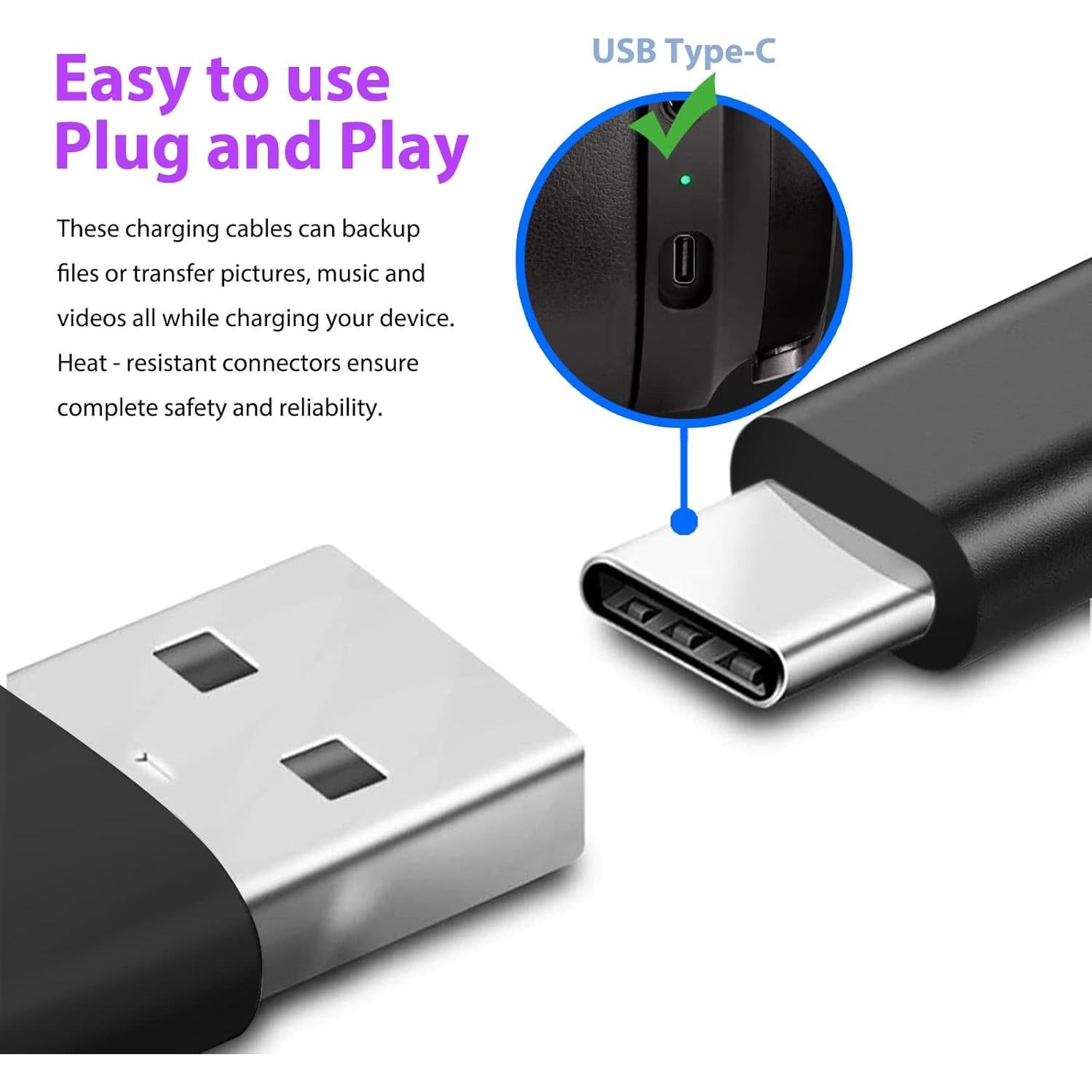 Cable de carga USB C 1.52m para auriculares Corsair