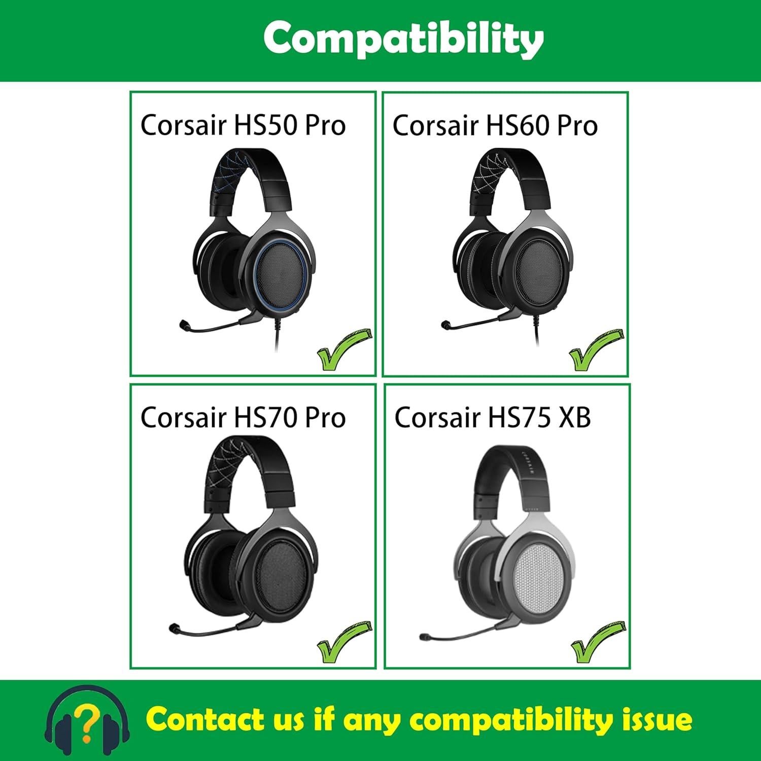 Cojín de Diadema ACCOUTA para Auriculares Corsair HS50/HS60/HS70/HS75