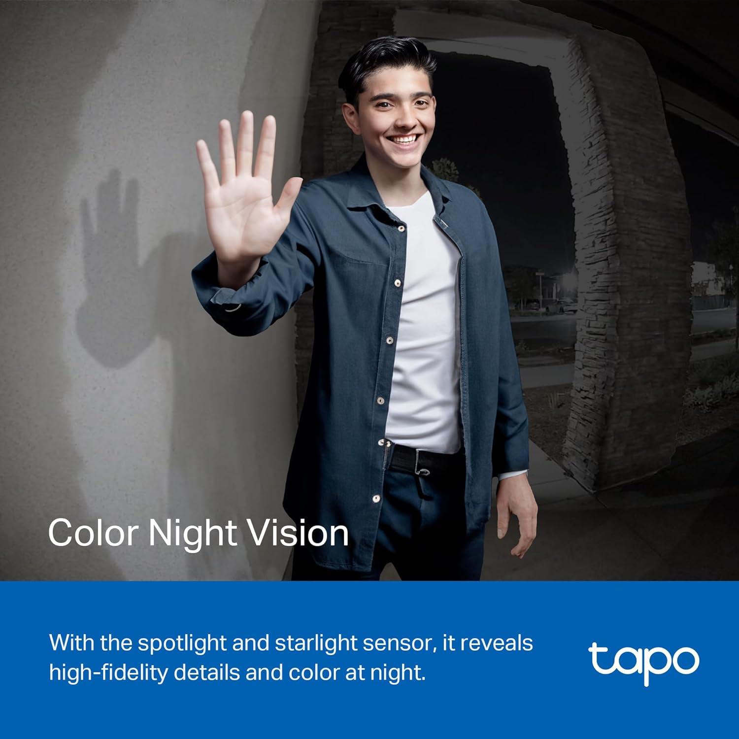 Timbre de Video Inteligente Tapo TP-Link D230S1 2K 5MP