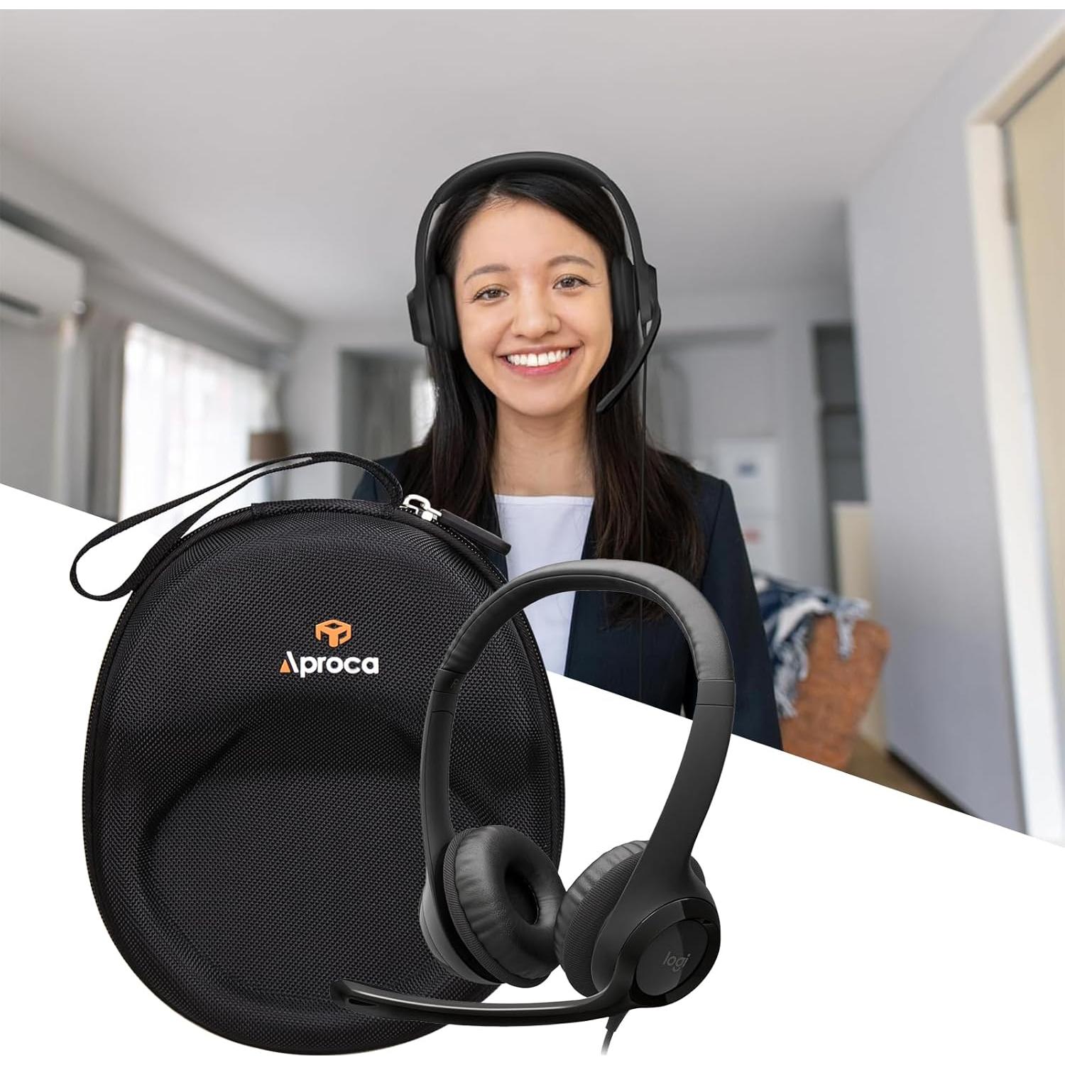 Funda para Auriculares Aproca Compatible con Logitech H390