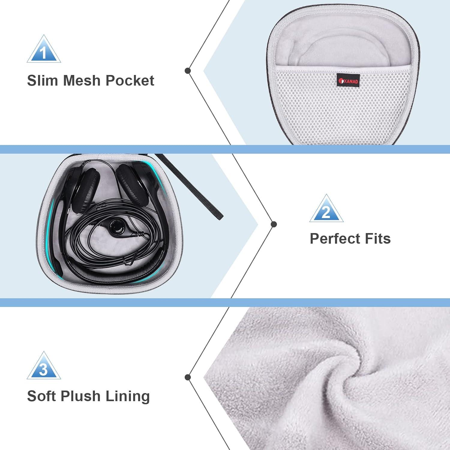 Funda Dura XANAD para Auriculares Logitech H390 y JLab