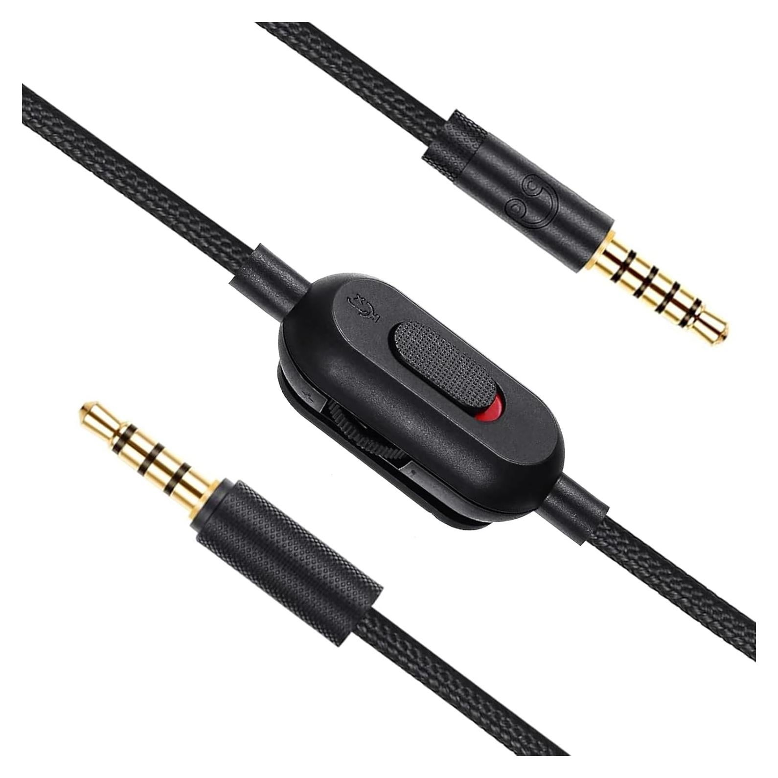 Cable de Auriculares Gaming Knomix G Pro X 3.5mm 2M Negro