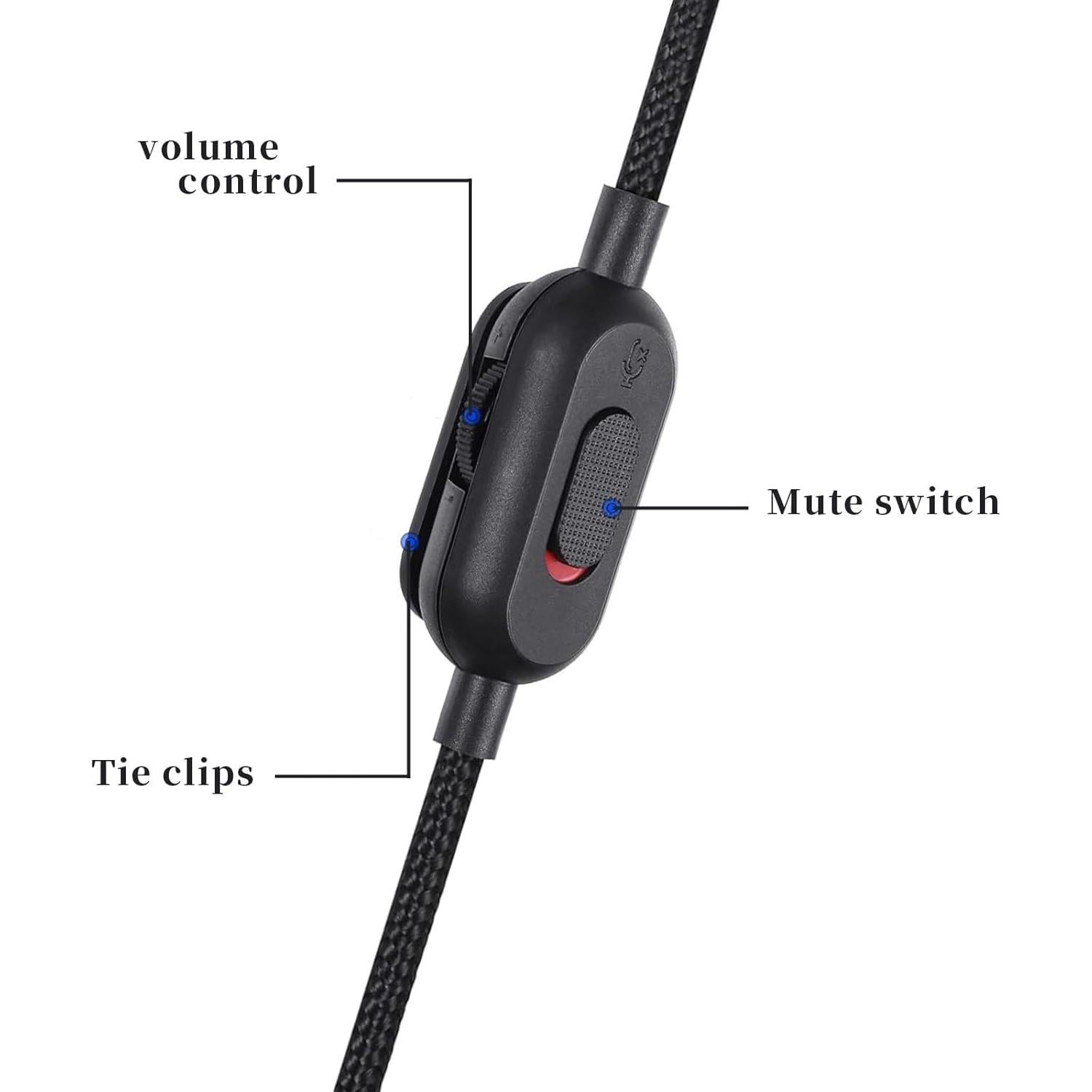 Cable de Auriculares Gaming Knomix G Pro X 3.5mm 2M Negro