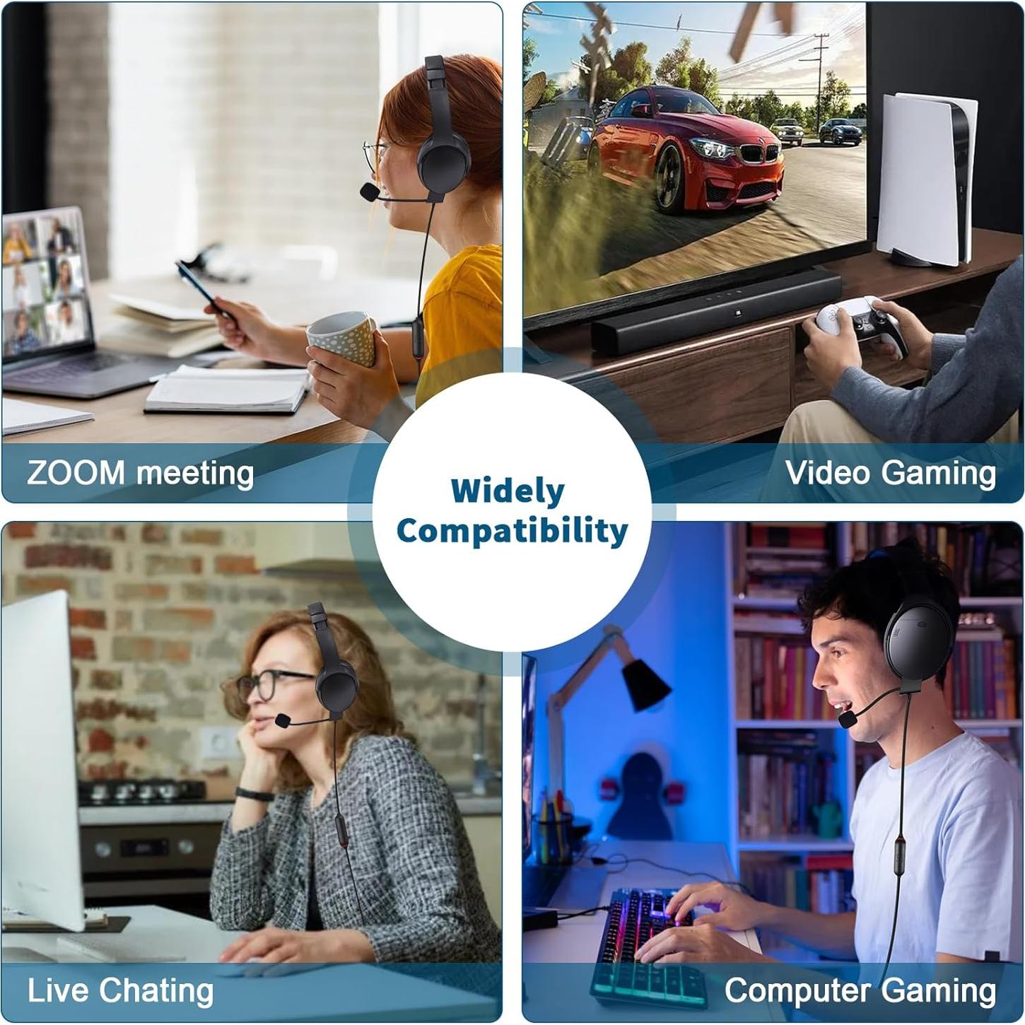 Cable de Micrófono Compatible con Bose QC35 II - 1.2m