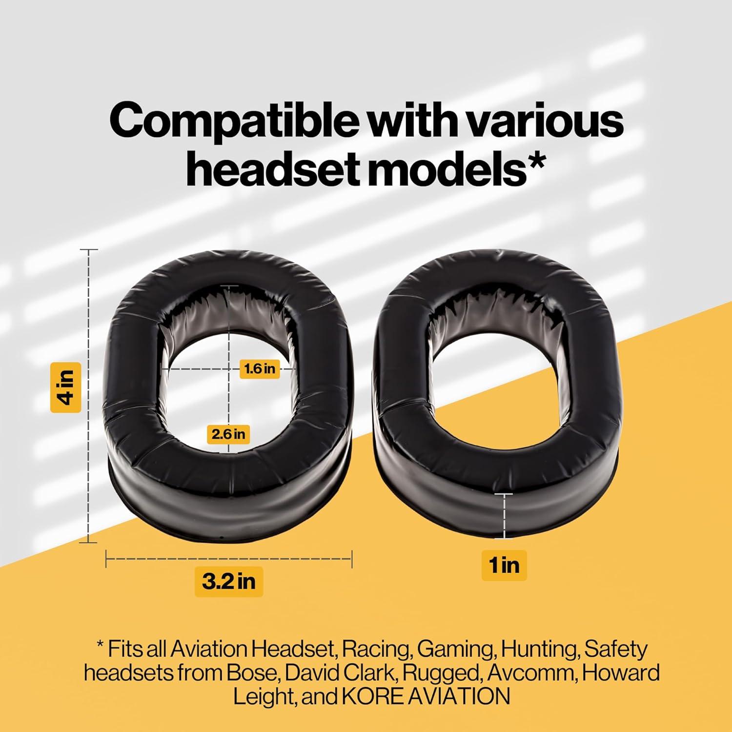 Sellos de Oído de Gel de Silicona KORE AVIATION - 1 Par