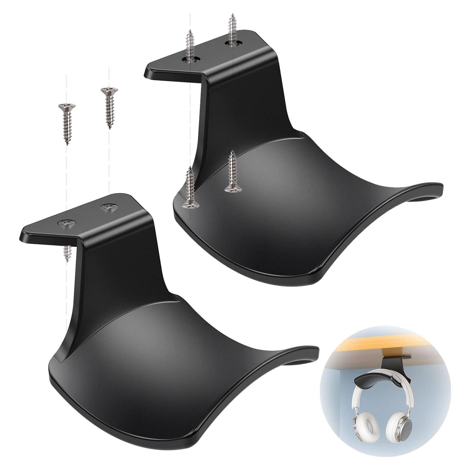 Soporte para Auriculares SIROLISA 2-Pack Negro Montaje Pared