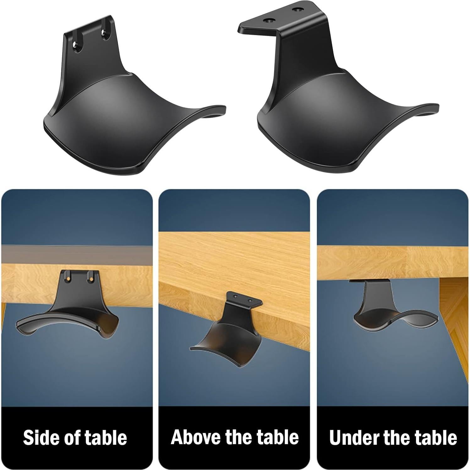 Soporte para Auriculares SIROLISA 2-Pack Negro Montaje Pared