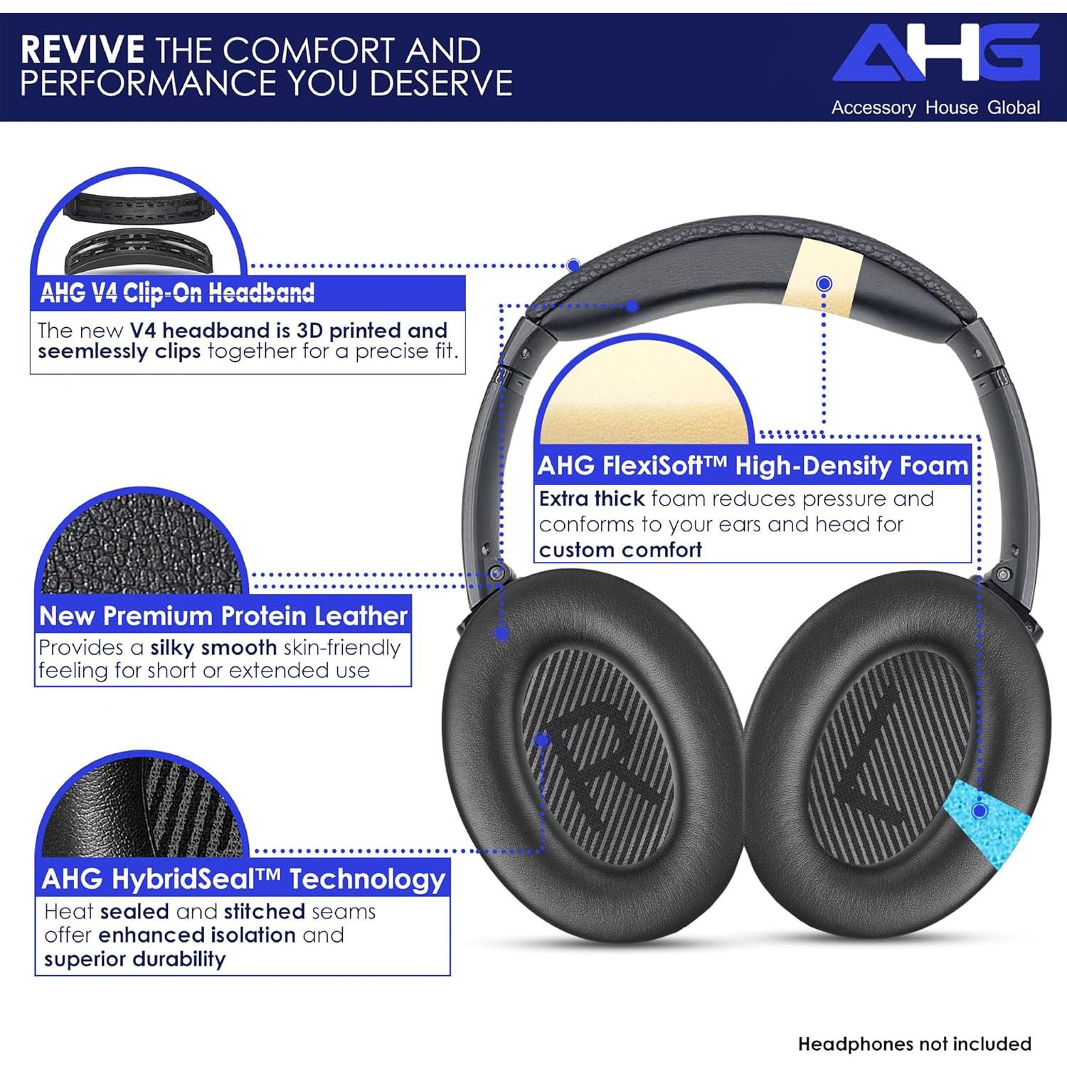 Kit de almohadillas de reemplazo AHG para Bose QuietComfort