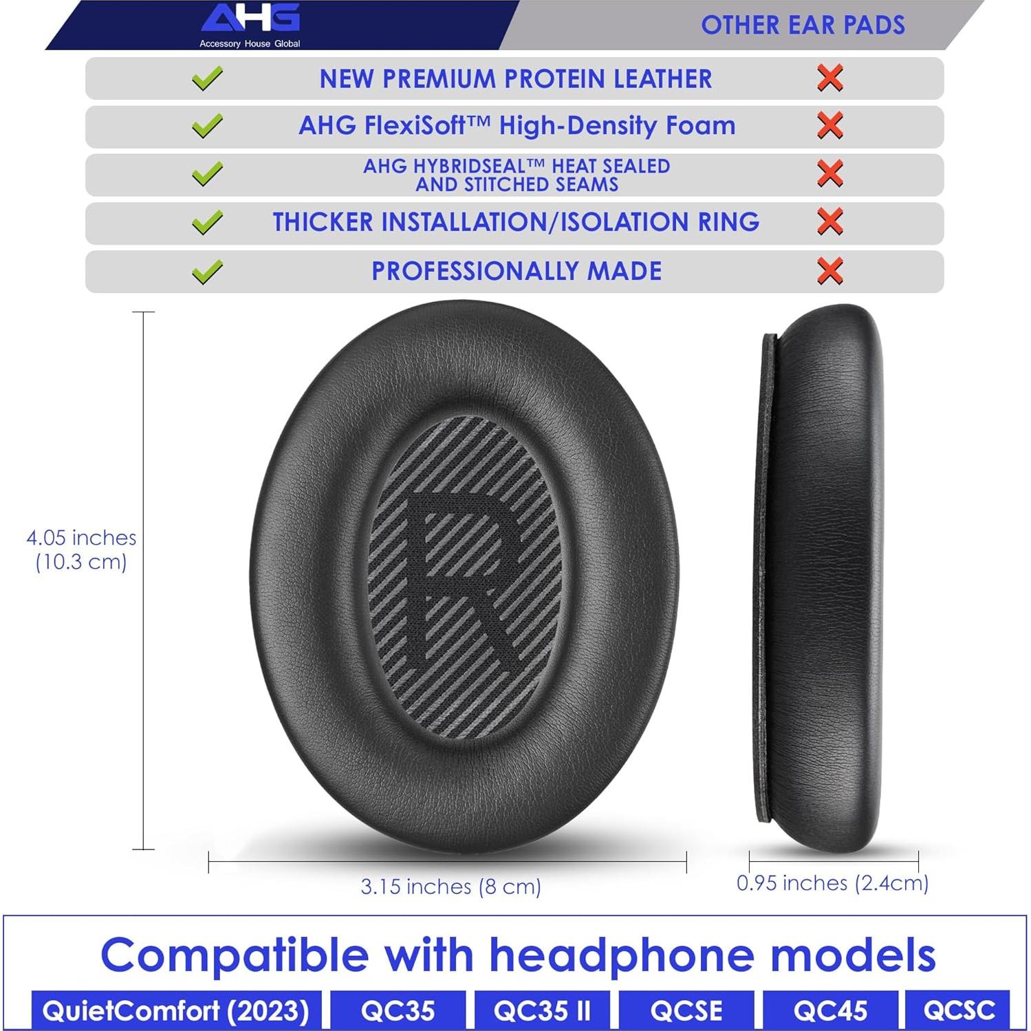 Kit de almohadillas de reemplazo AHG para Bose QuietComfort